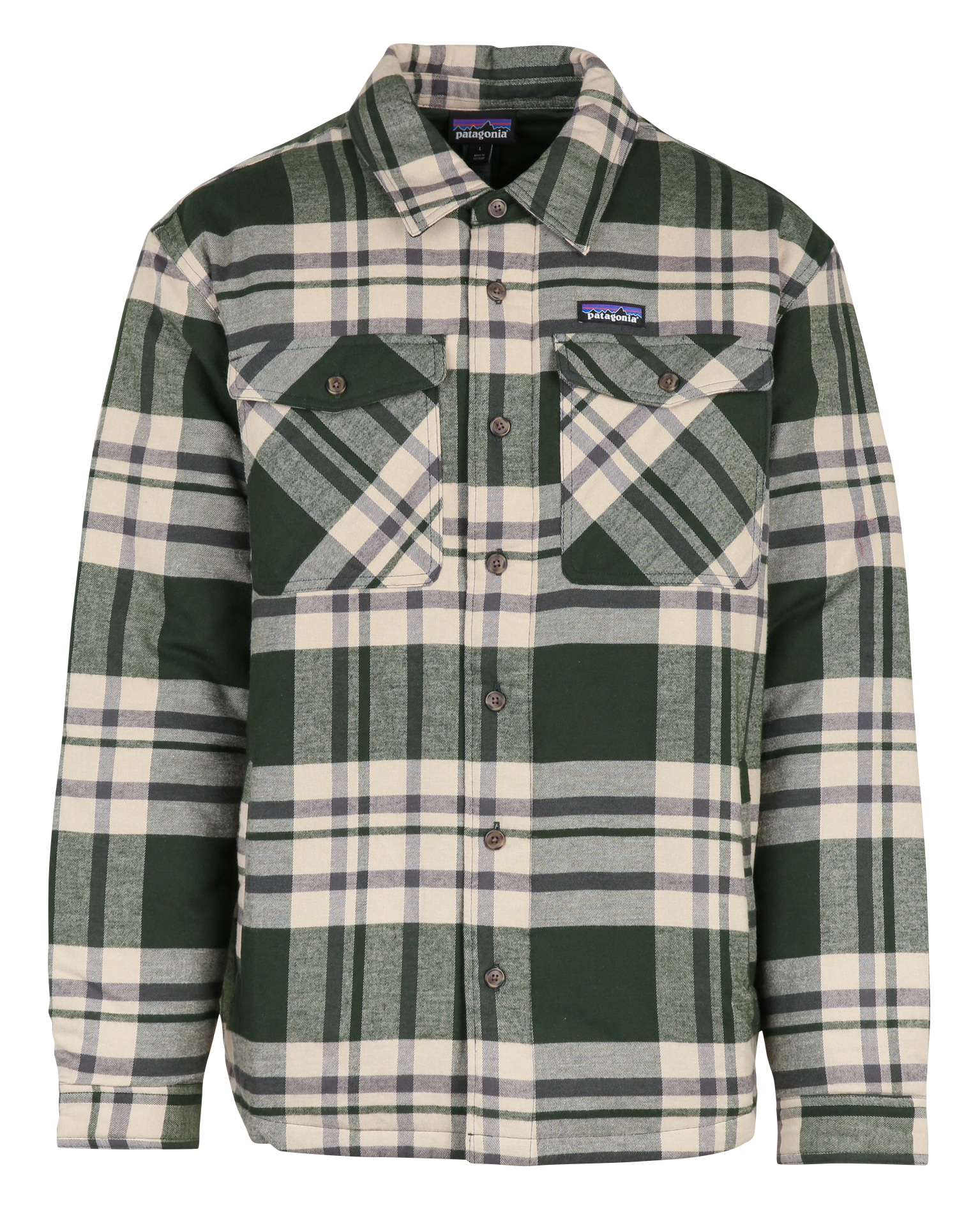 Checked straight shirt jacket PATAGONIA Green