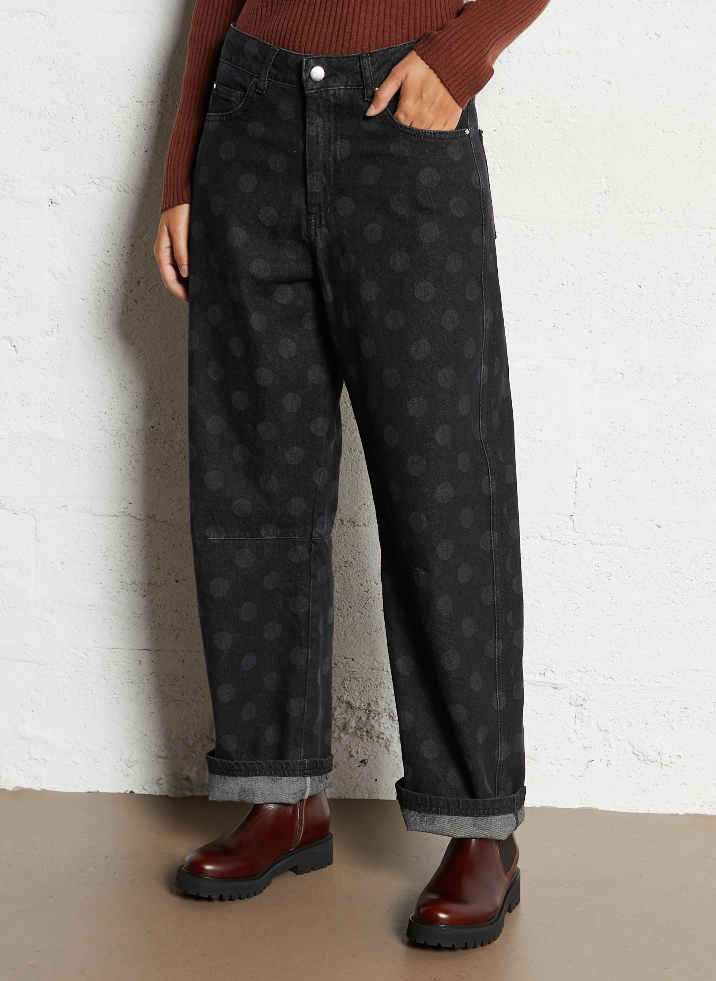 Jean droit imprimé HOD PARIS Noir