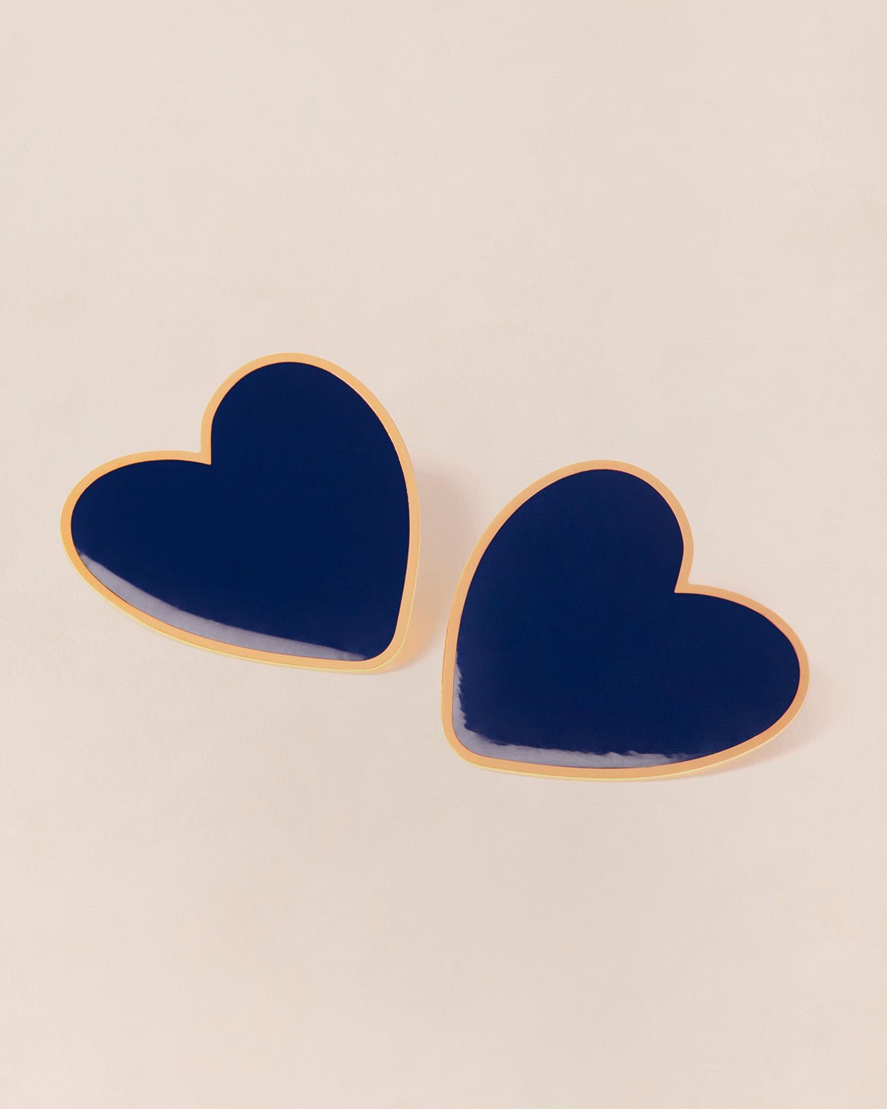 The very large heart earrings EMOI EMOI Blue