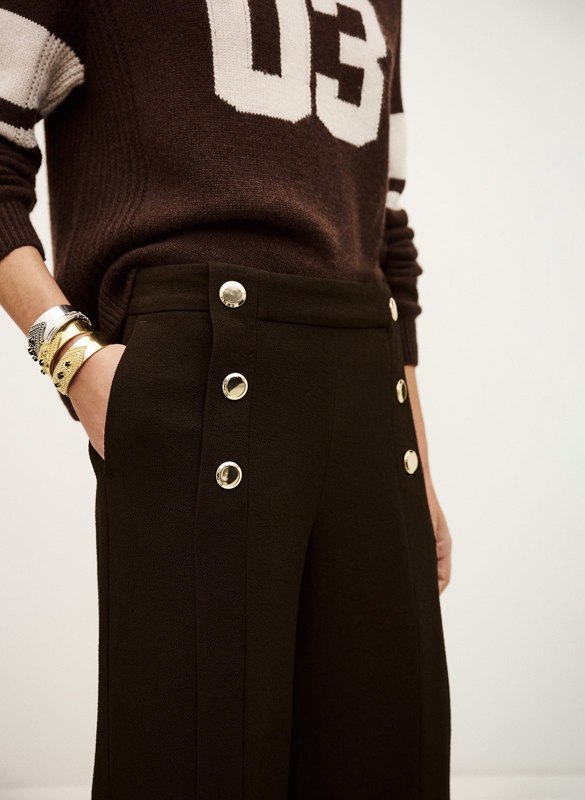 Wijde broek BA&SH Bruin