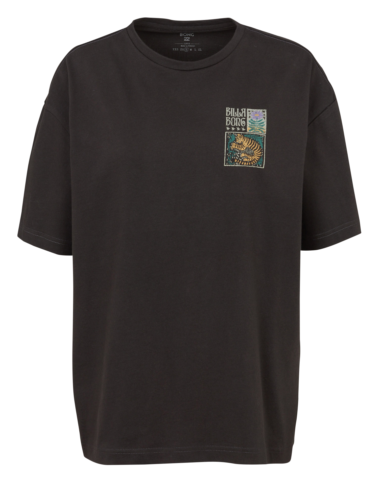 Tee-shirt col rond en coton BILLABONG Noir