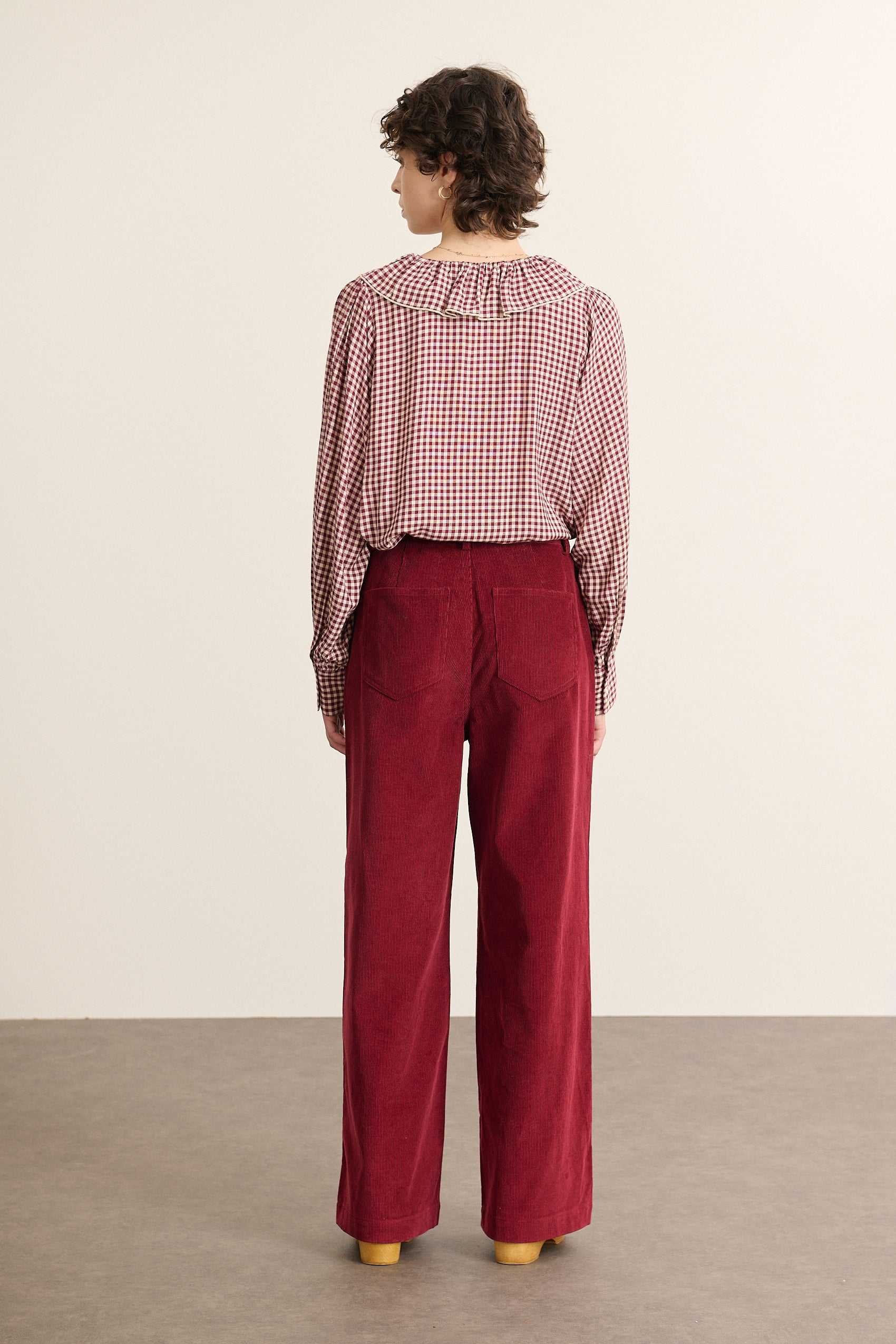 Checked top GARANCE PARIS Red