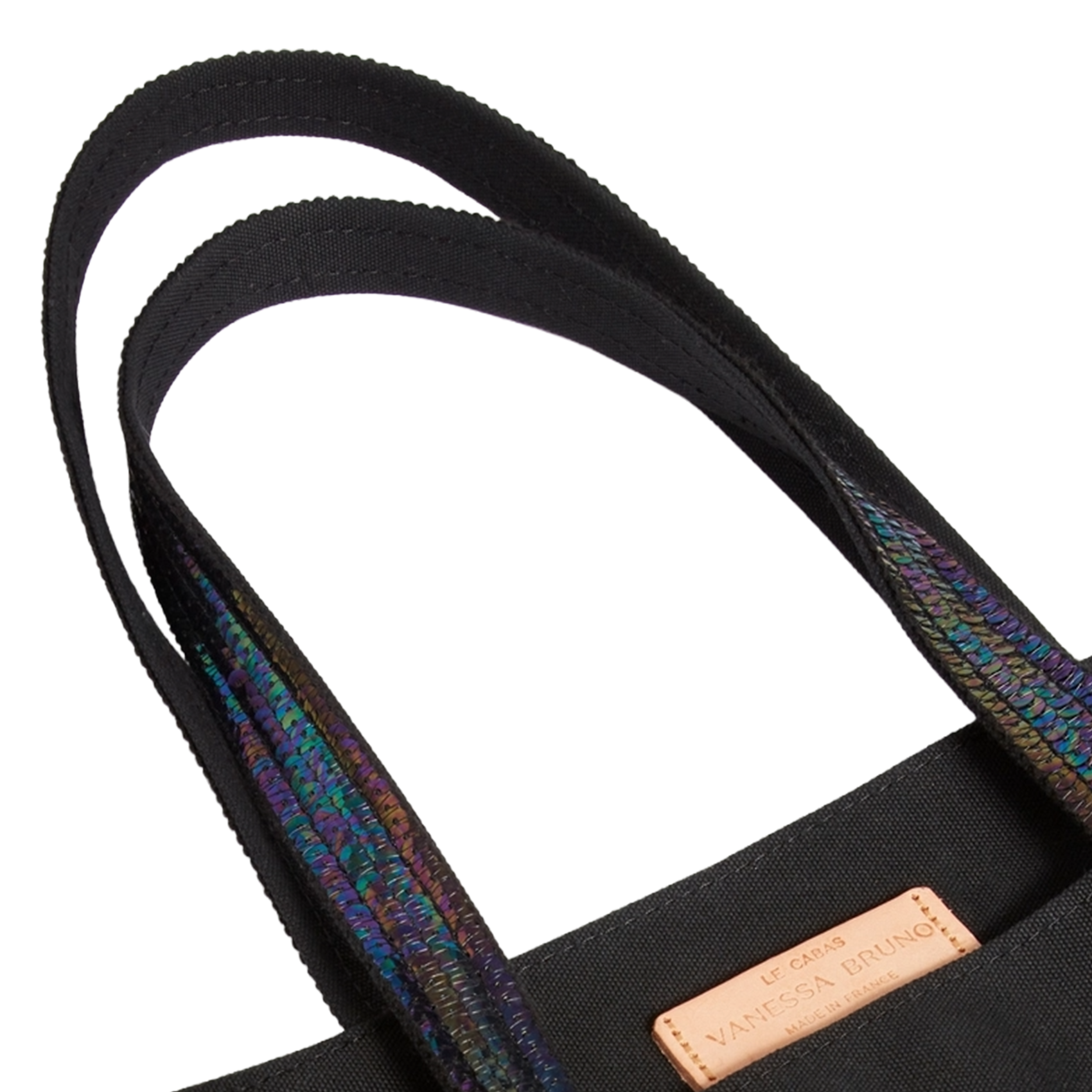 Cabas L à sequins en toile de coton  VANESSA BRUNO Noir