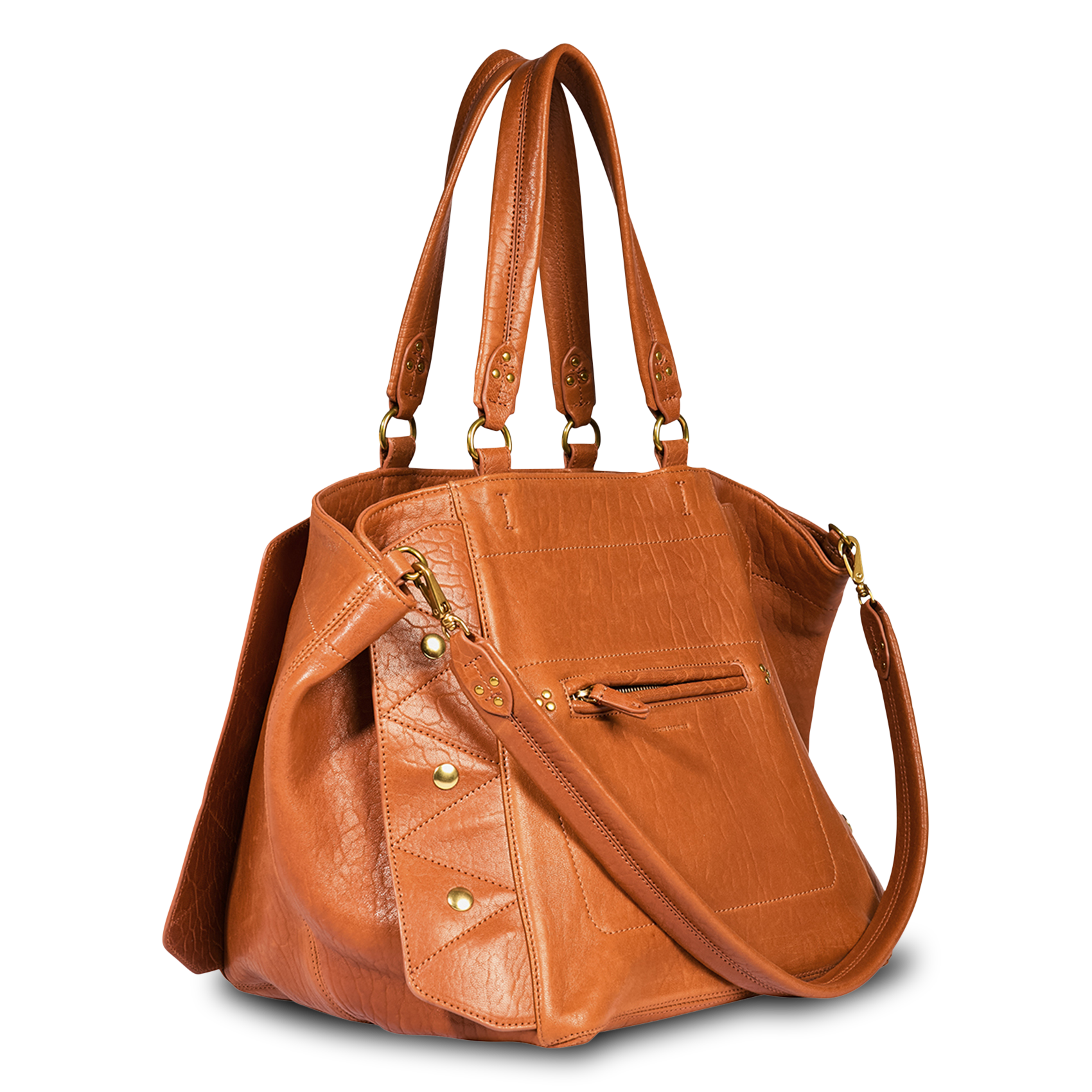 Lammleder-Shopper mit Schulterriemen JEROME DREYFUSS Braun