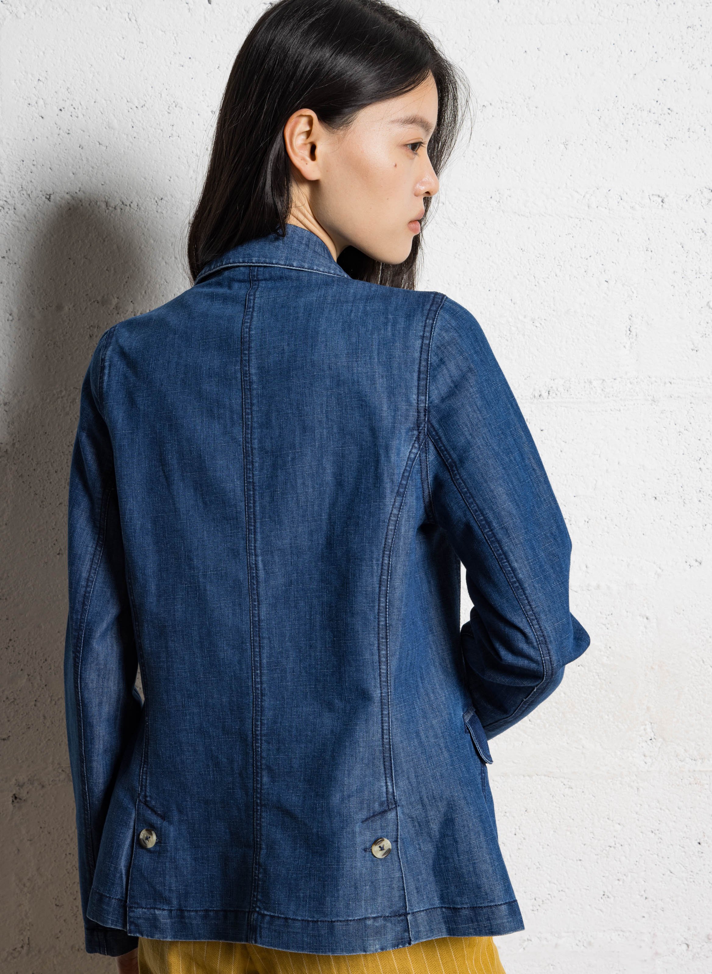 Veste tailleur en coton mélangé NICE THINGS Bleu