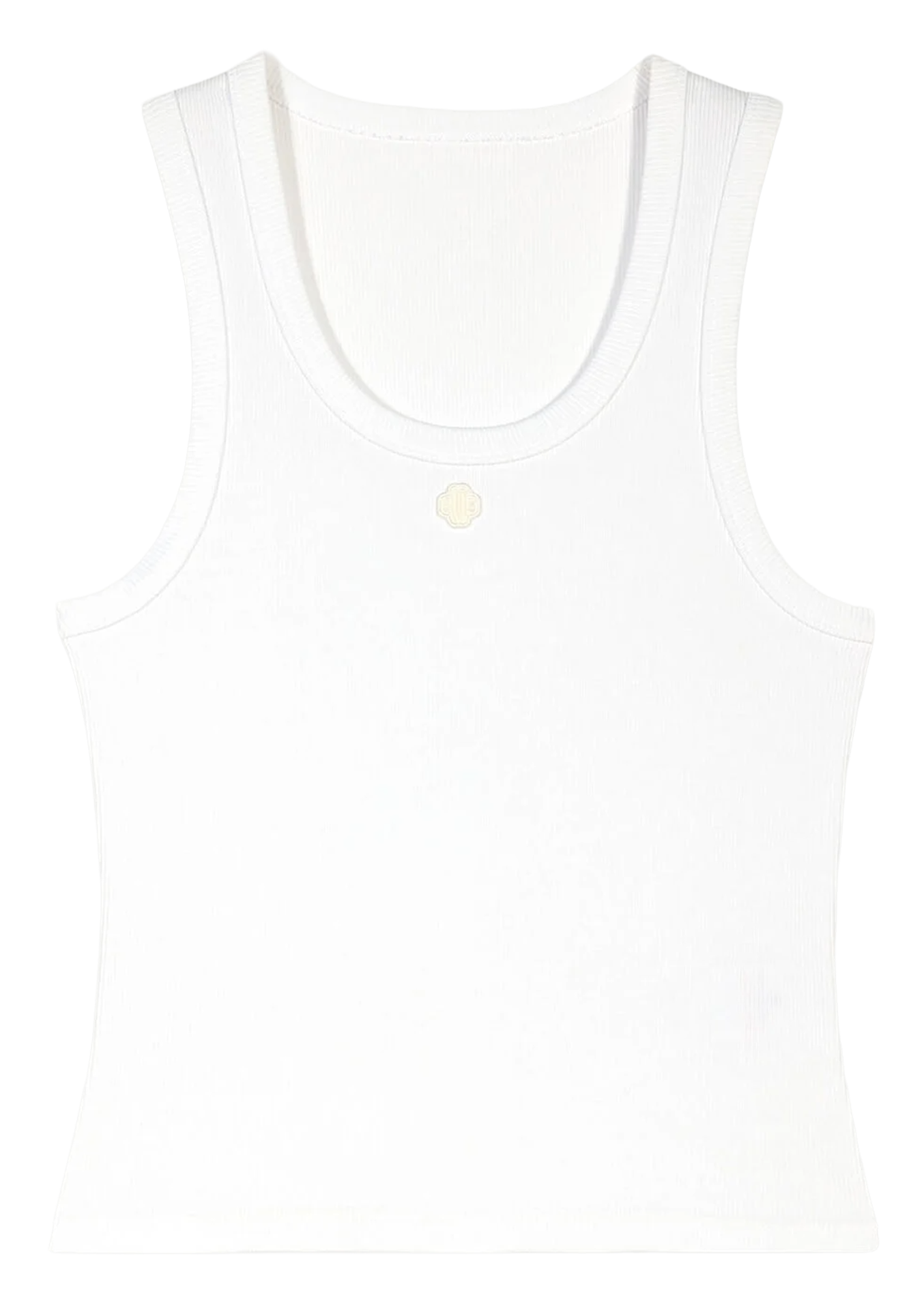 Cotton-blend tank top with round neck MAJE White