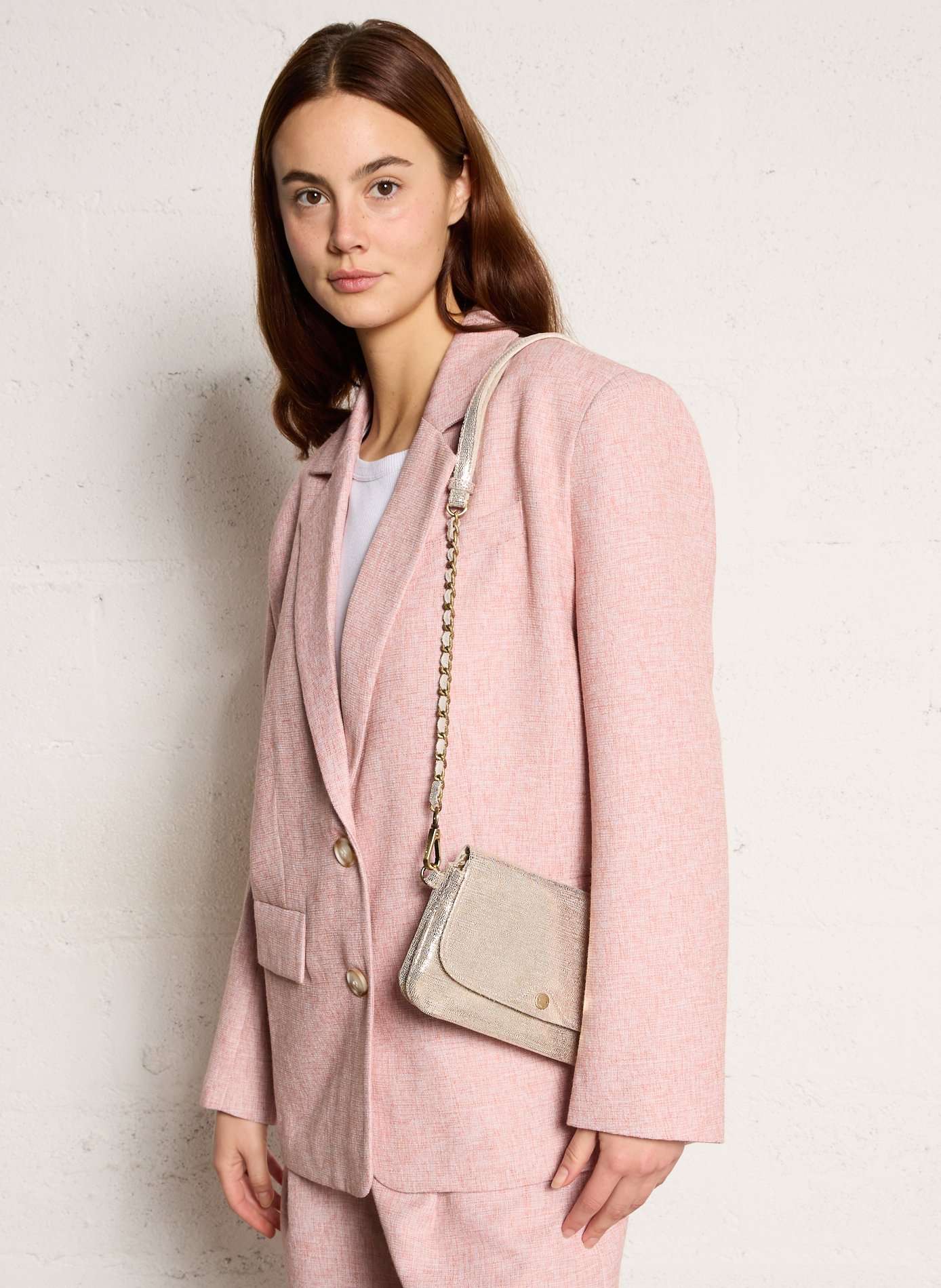 Pochette en cuir MILA LOUISE Blanc