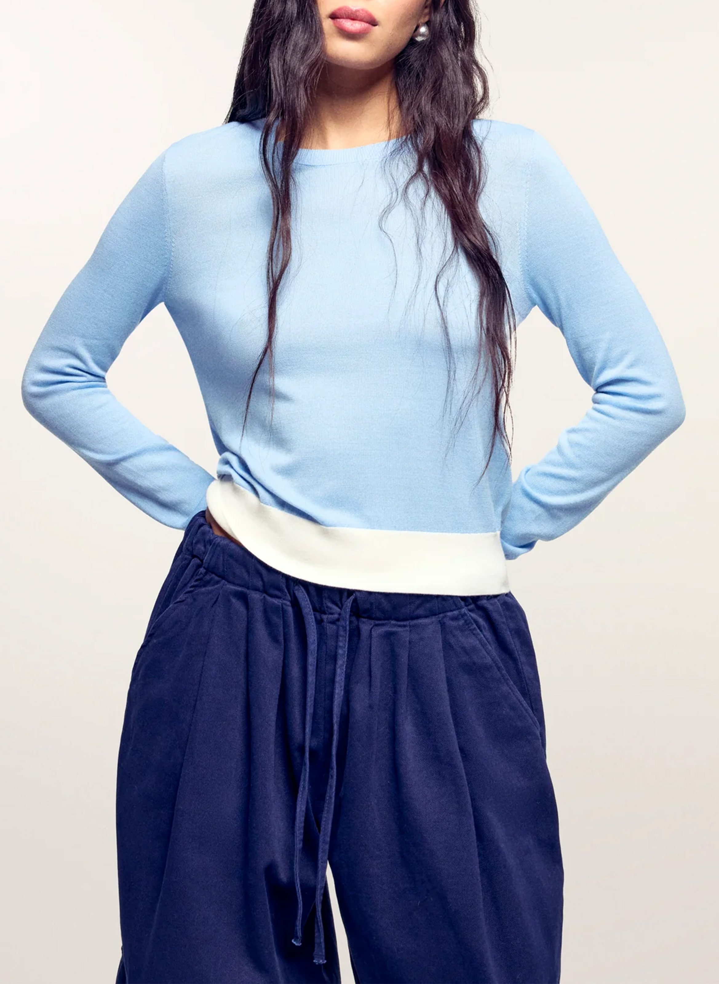 Pull droit col rond en laine FROM FUTURE