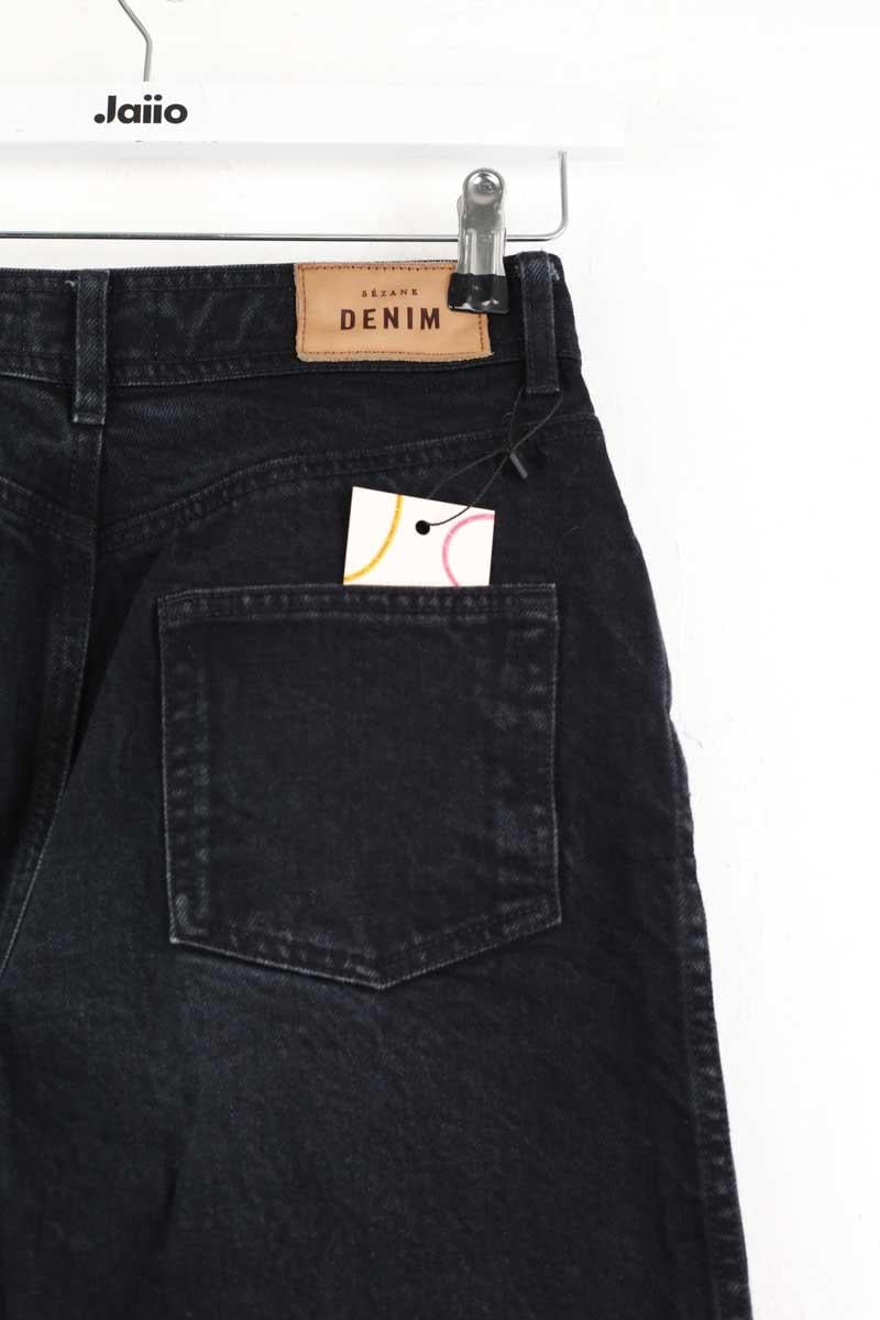 Straight cotton-blend pants SEZANE - Seconde main Black