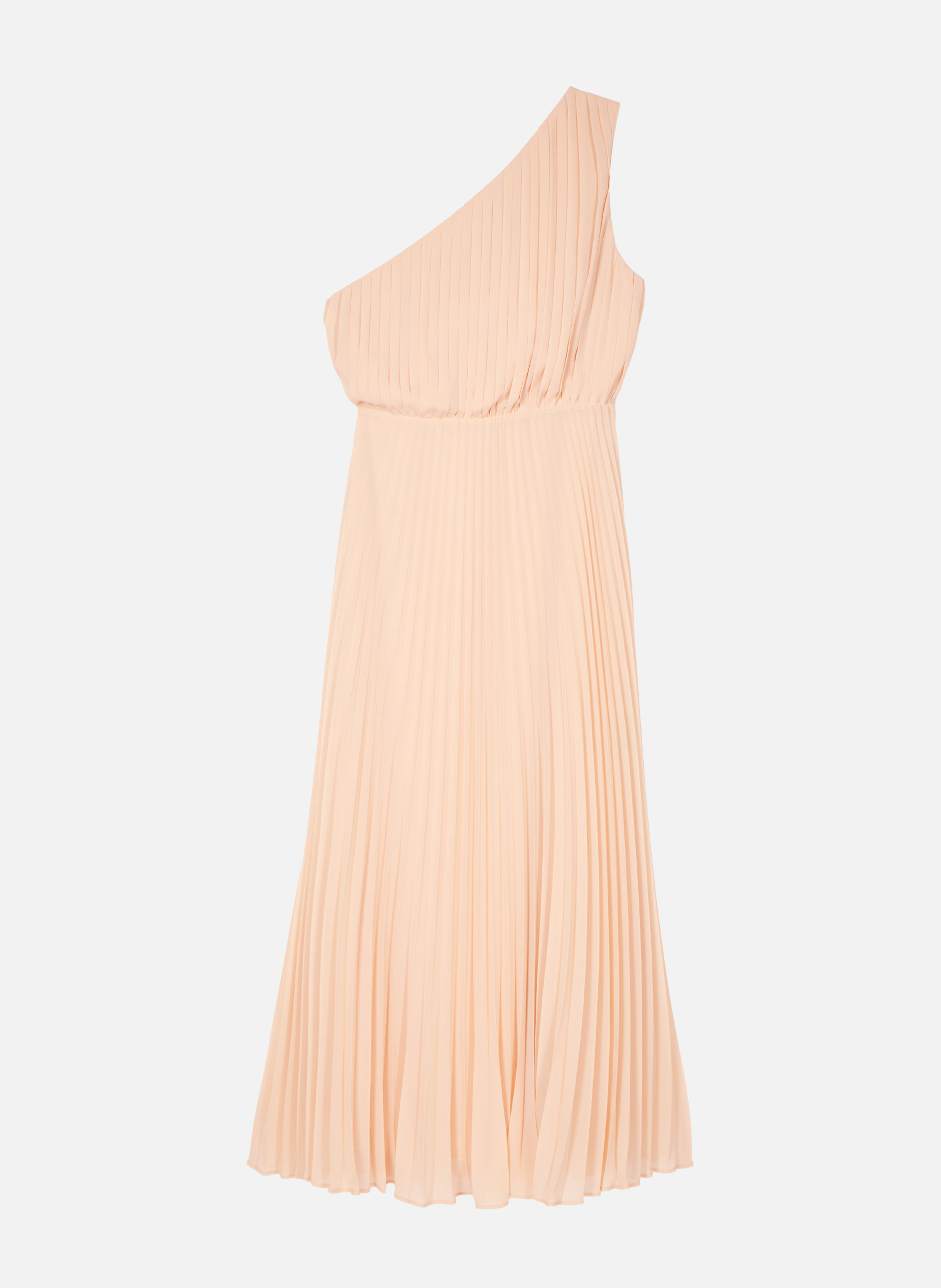 Asymmetrical Pleated Maxi Dress THE KOOPLES Beige