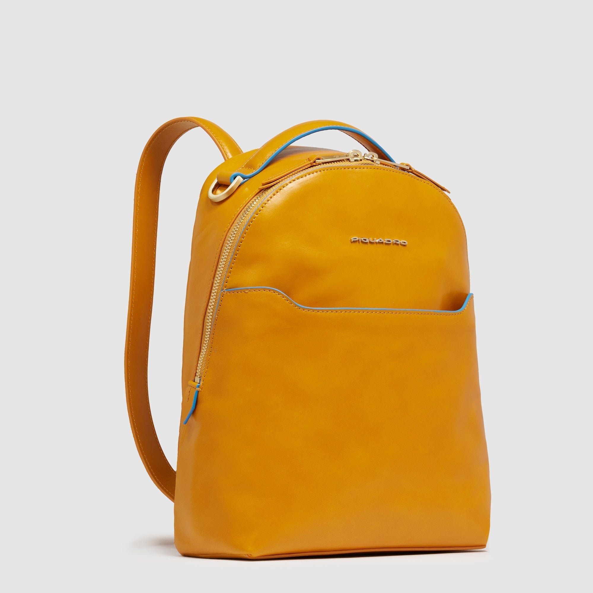 Leather backpack Yellow