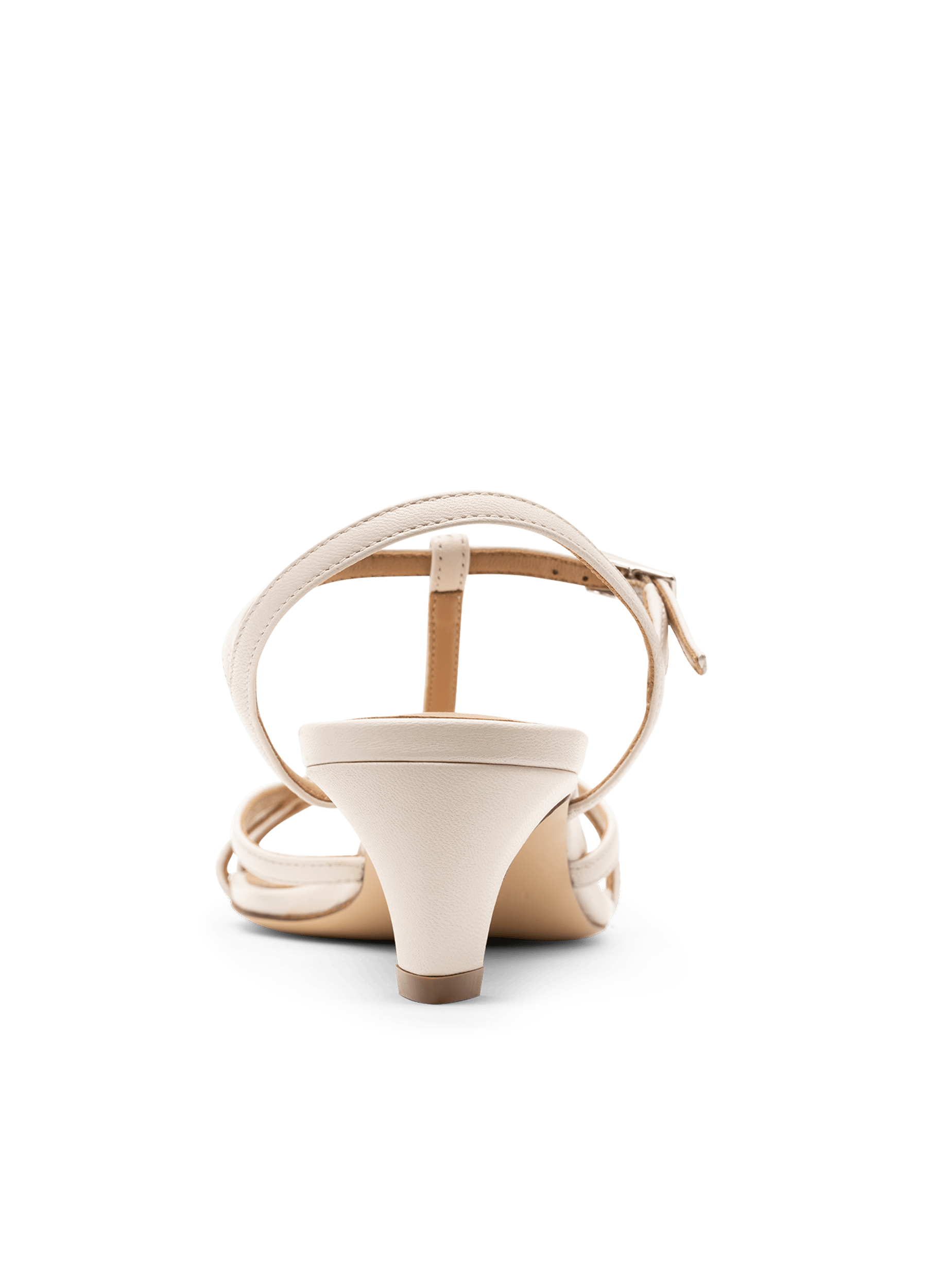 Latte nappa leather sandals PARALLELE PARIS White