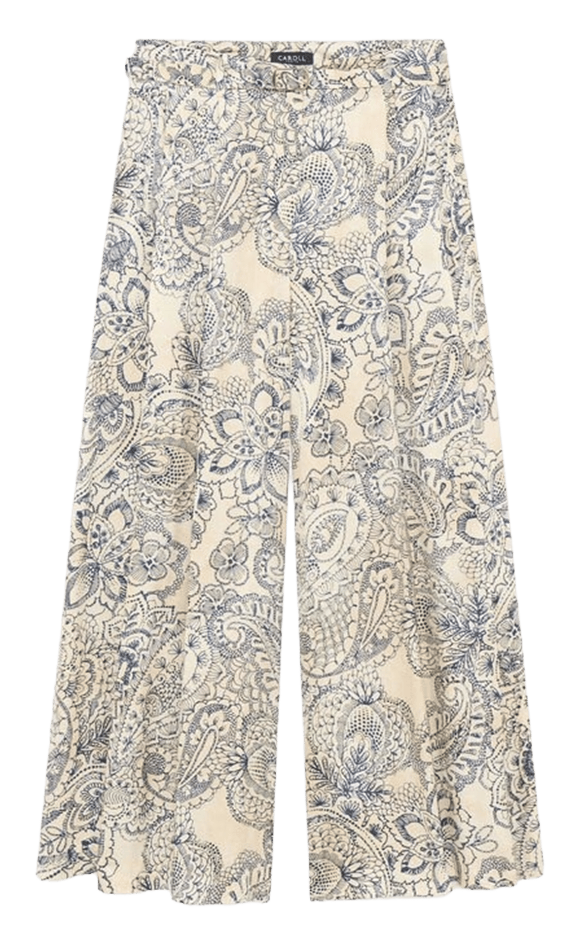 Pantalon large imprimé CAROLL Beige