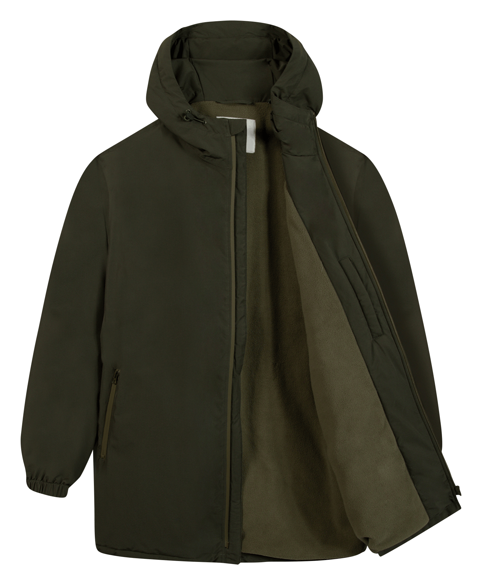 Parka droite imperméable à capuche FAGUO Kaki