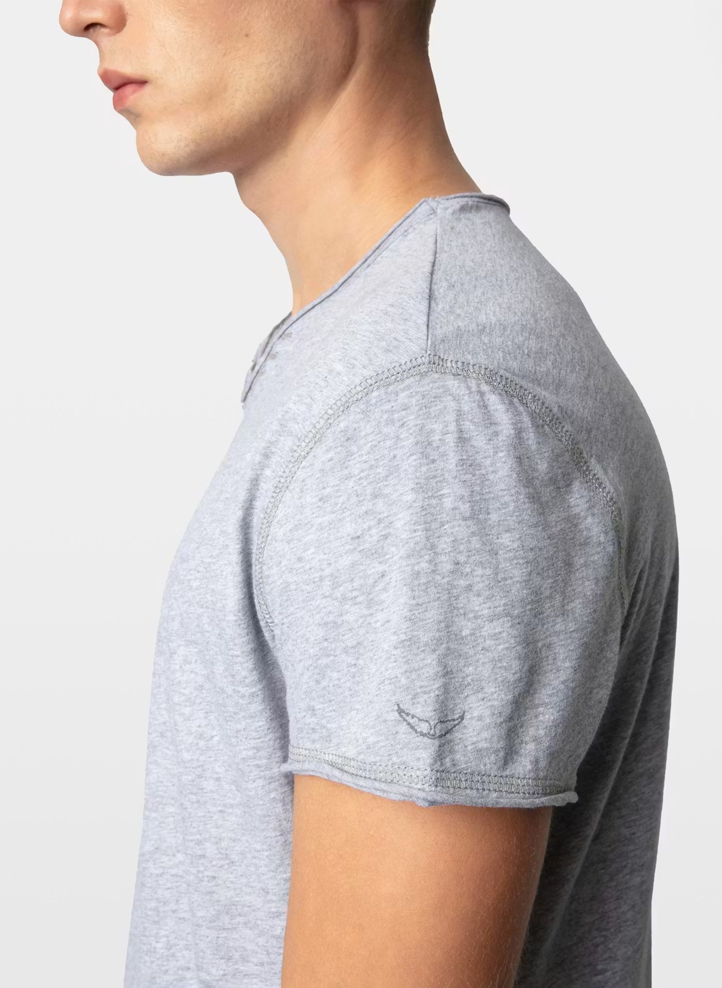 Tee-shirt droit en coton bio ZADIG&VOLTAIRE Gris