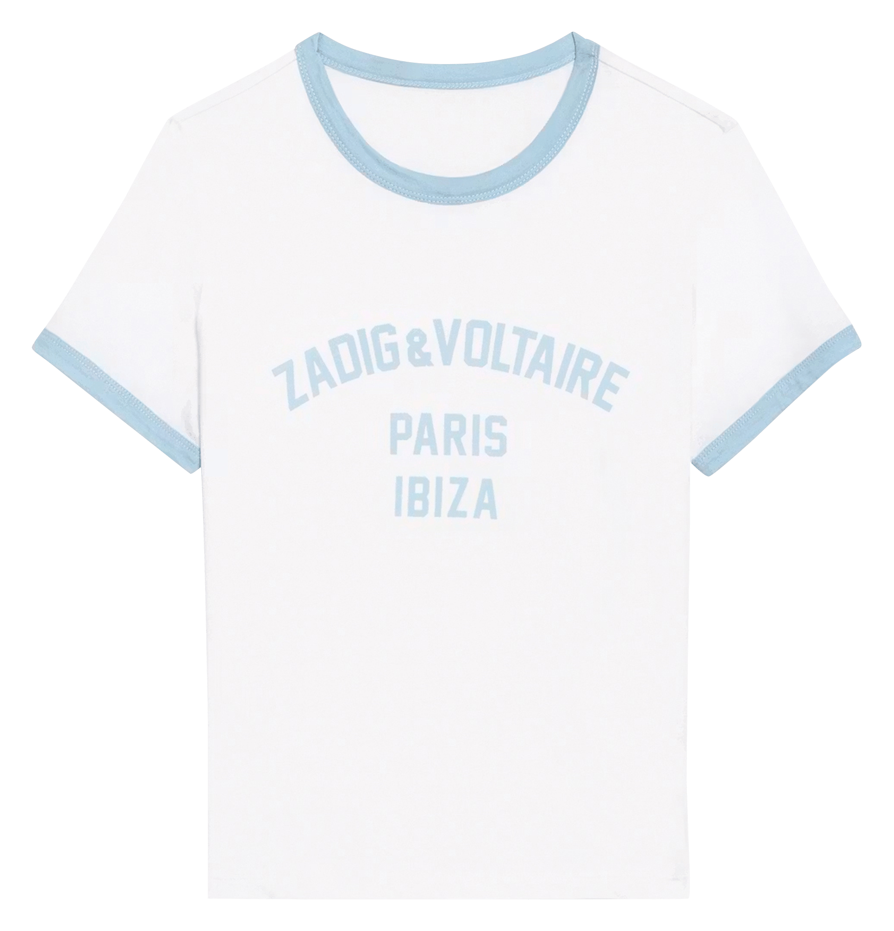 Tee-shirt droit à imprimé en coton bio ZADIG&VOLTAIRE Blanc