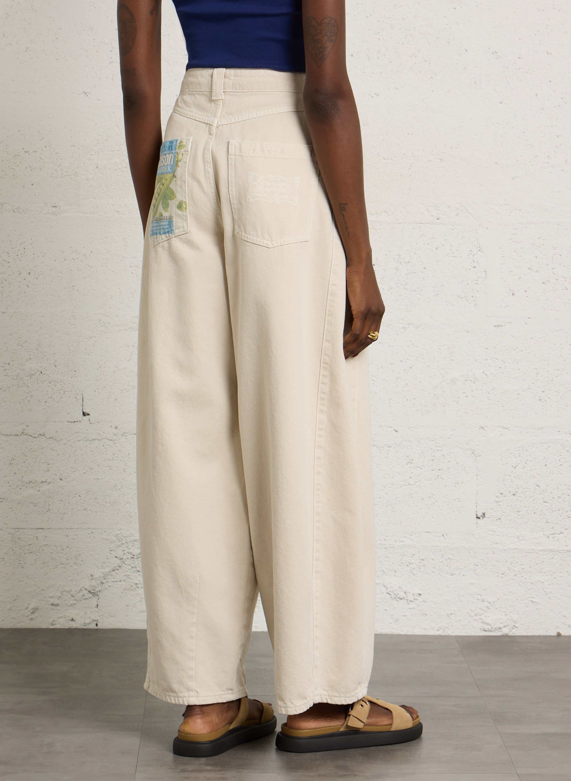 Weit geschnittene Jeans aus Bio-Baumwolle DAMSON MADDER Beige