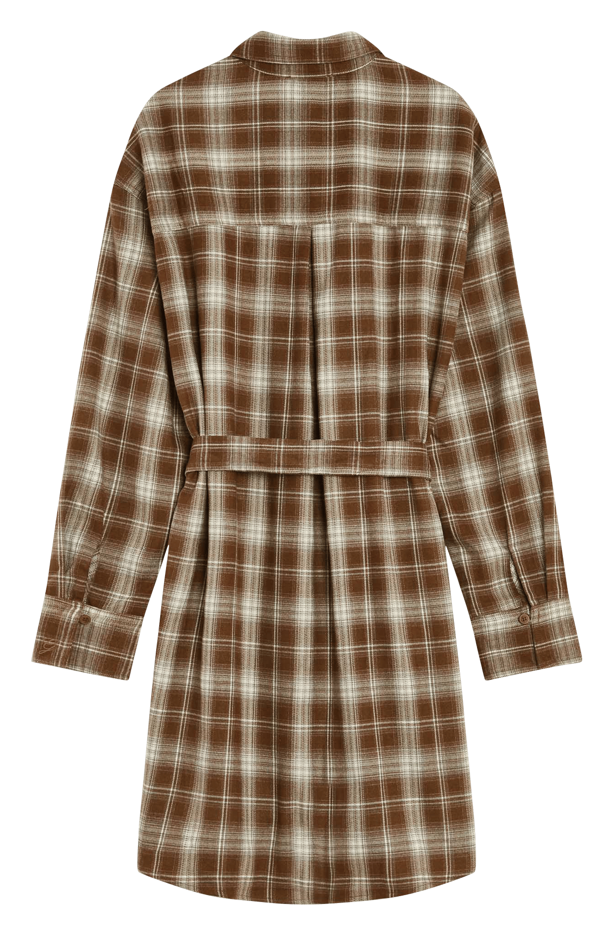Short checkered belted dress GRACE ET MILA Brown
