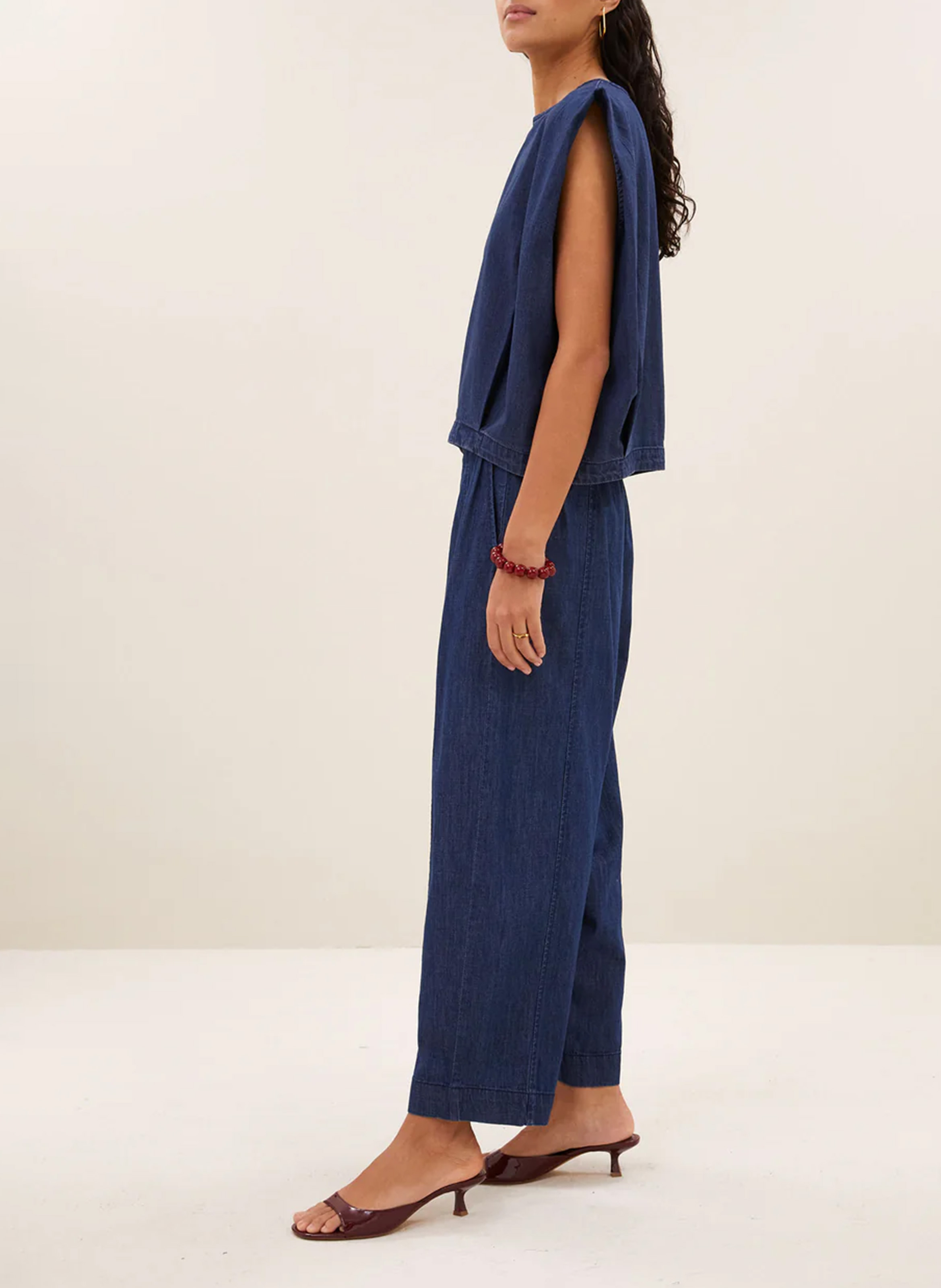 Weite Jeans aus Baumwolle BY BAR Blau