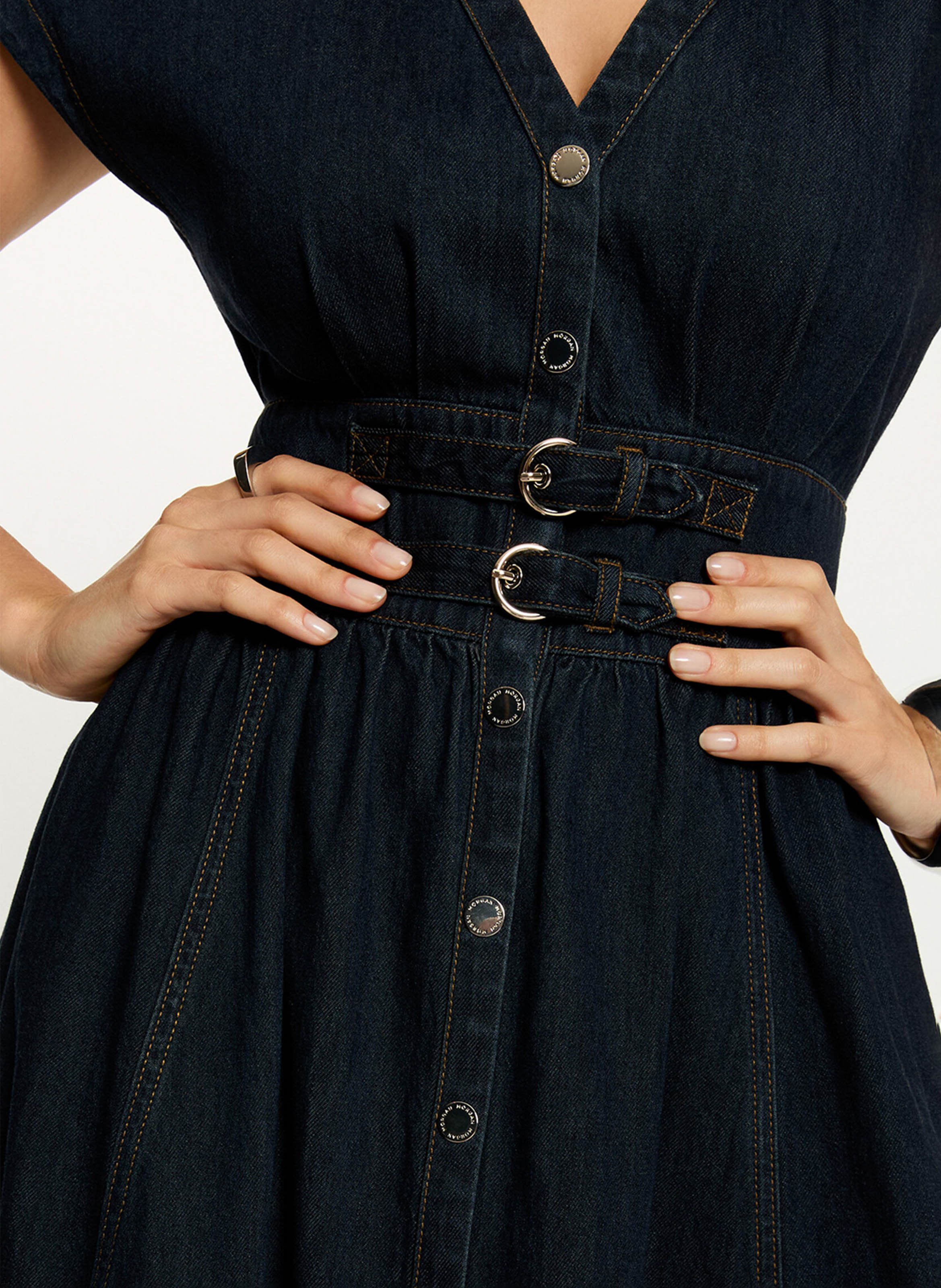 Midikleid aus Strick MORGAN Blau
