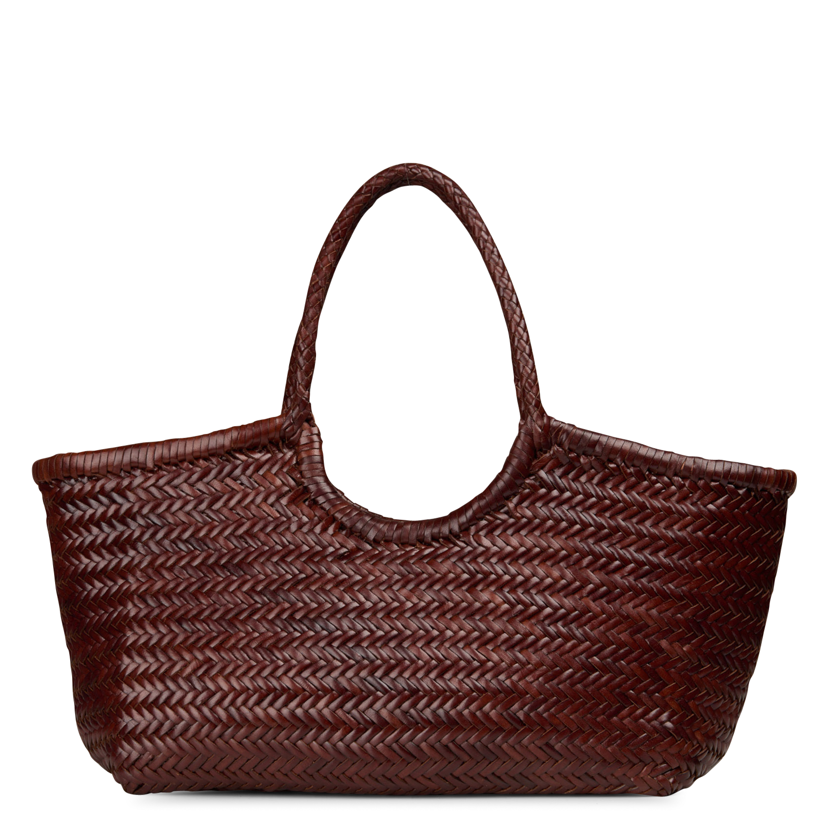 Woven leather basket DRAGON DIFFUSION