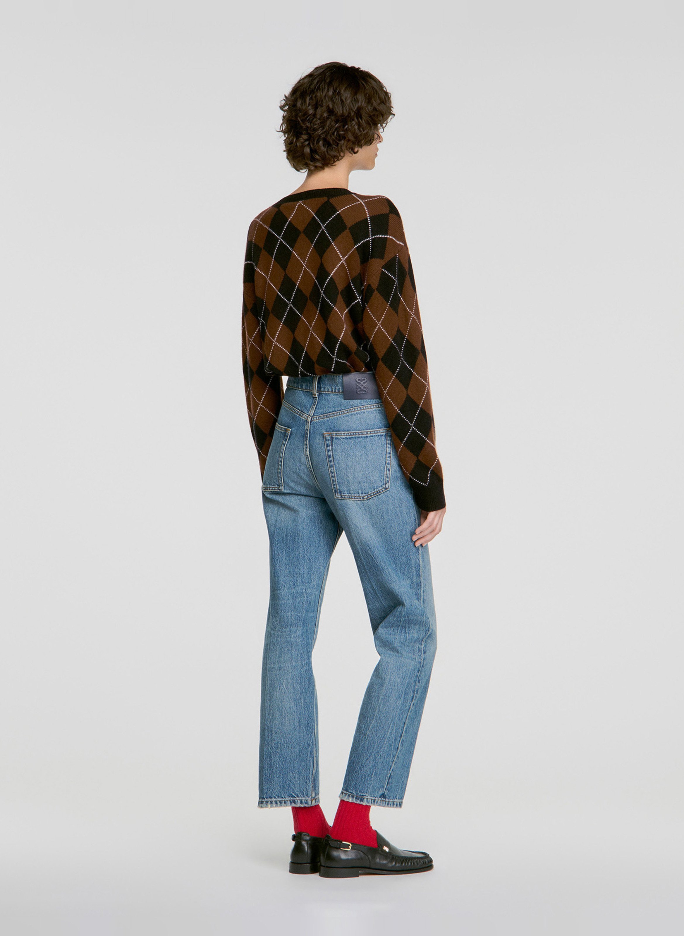 Rechte, katoenen jeans SANDRO Blauw