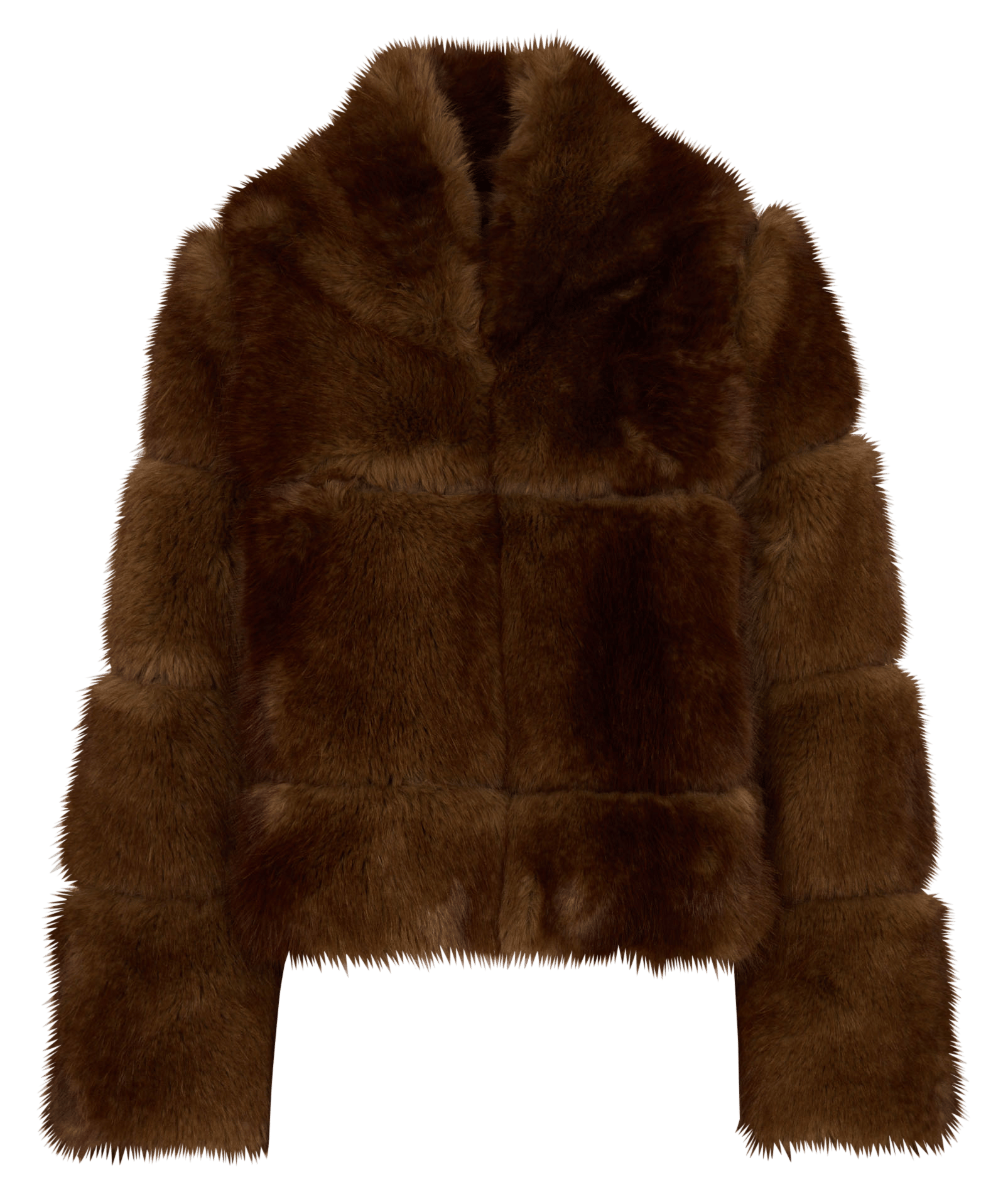 Short faux fur coat APPARIS Brown