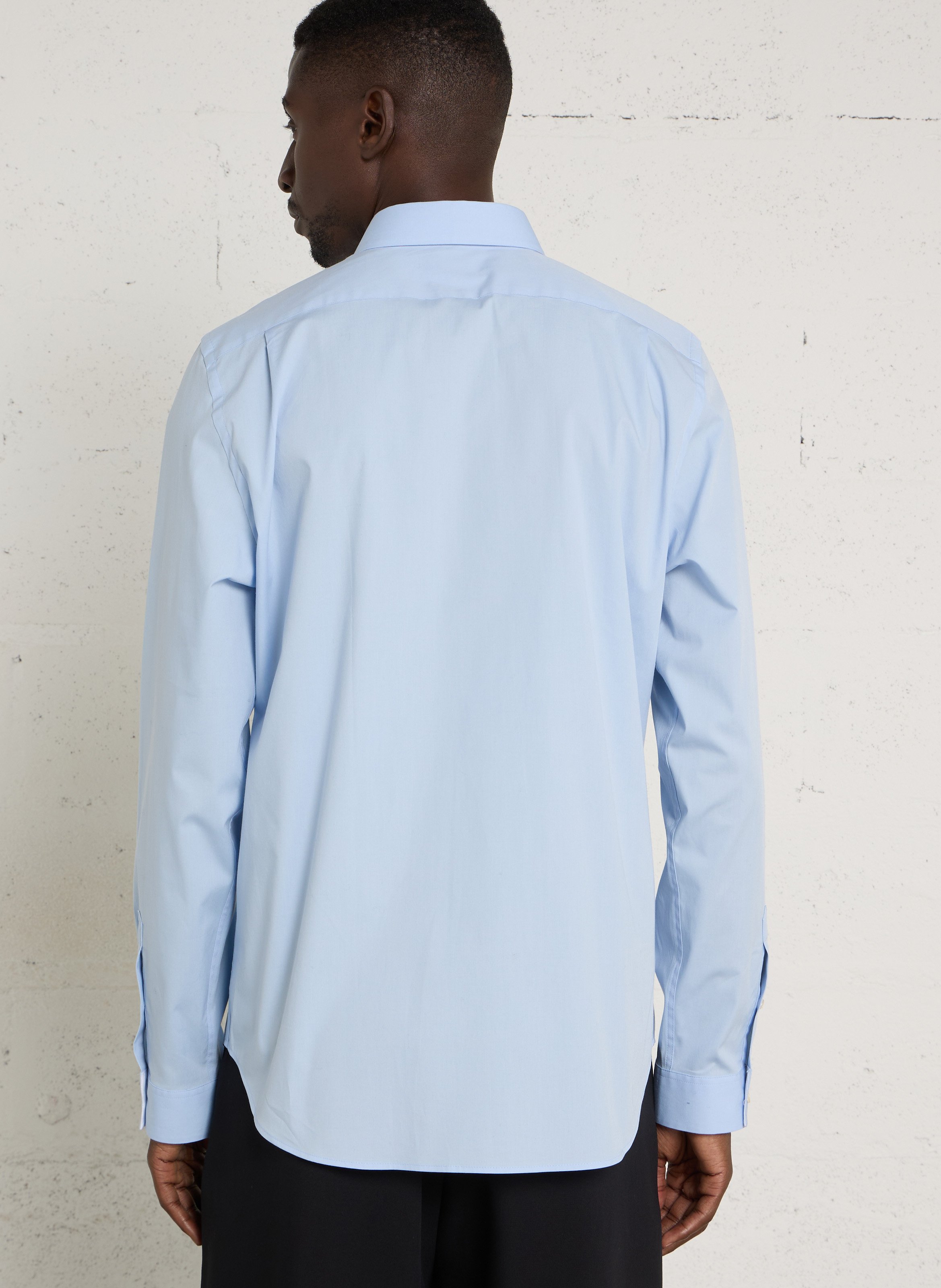 Chemise ajustée col classique en coton mélangé PAUL SMITH Bleu