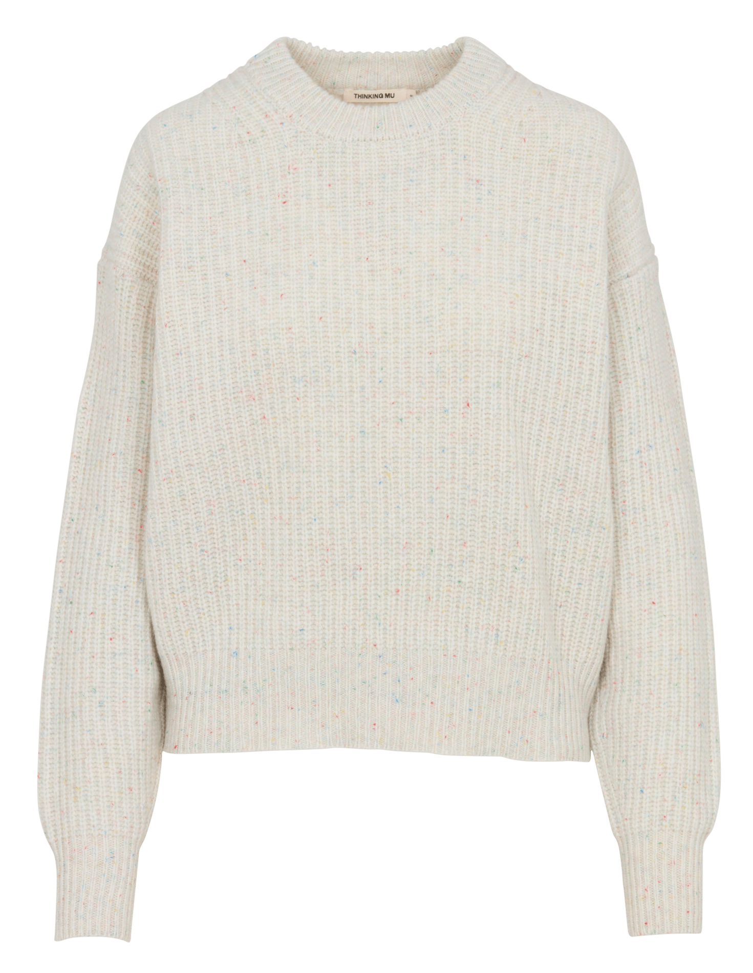 Round-neck wool sweater THINKING MU Beige