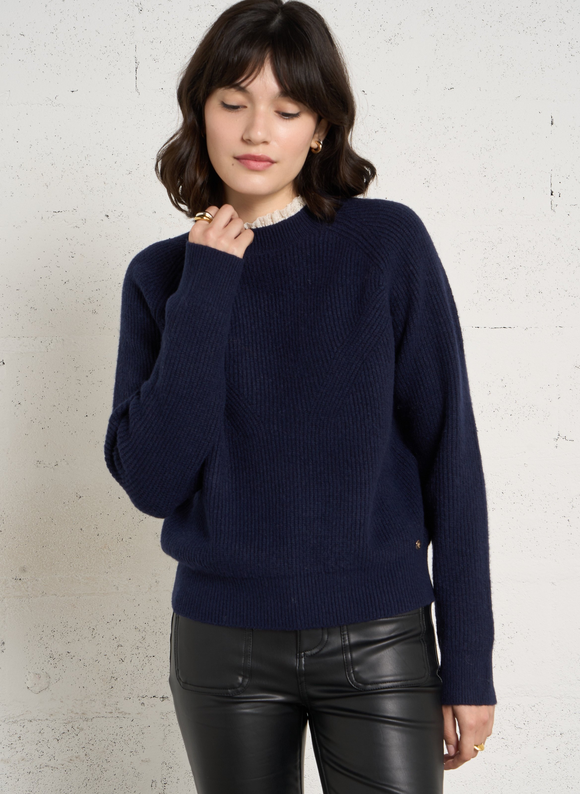 Pull col rond LA PETITE ETOILE Bleu