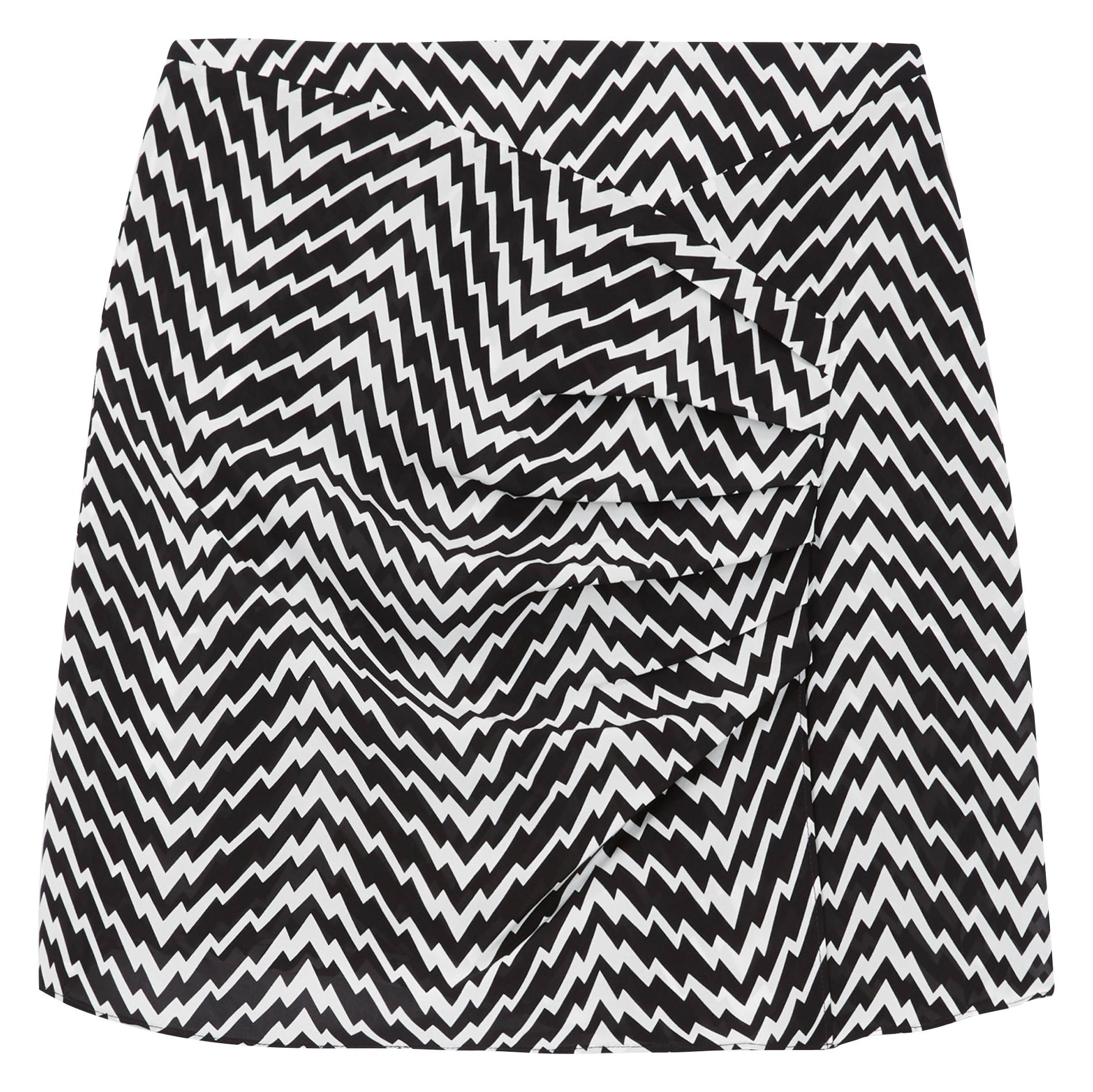 Jupe courte drapée en viscose THE KOOPLES Noir