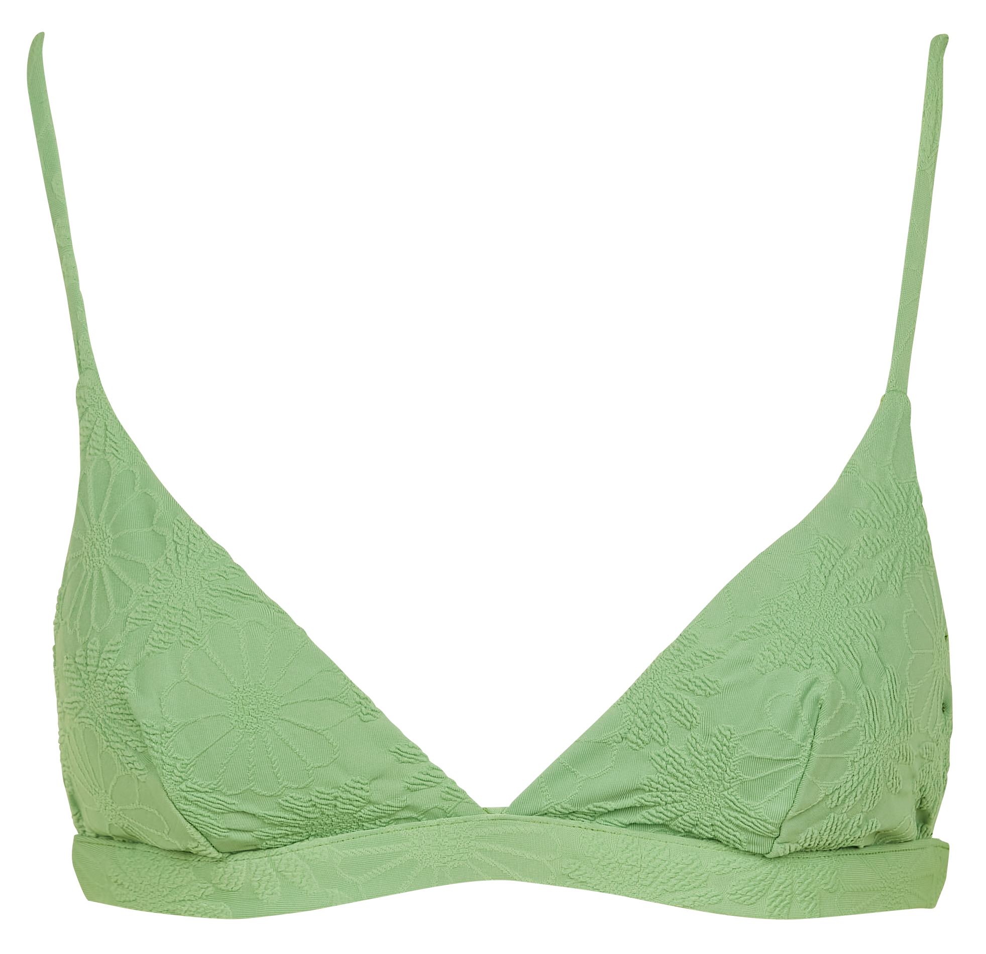Haut de maillot de bain triangle jacquard ROBIN COLLECTION Vert