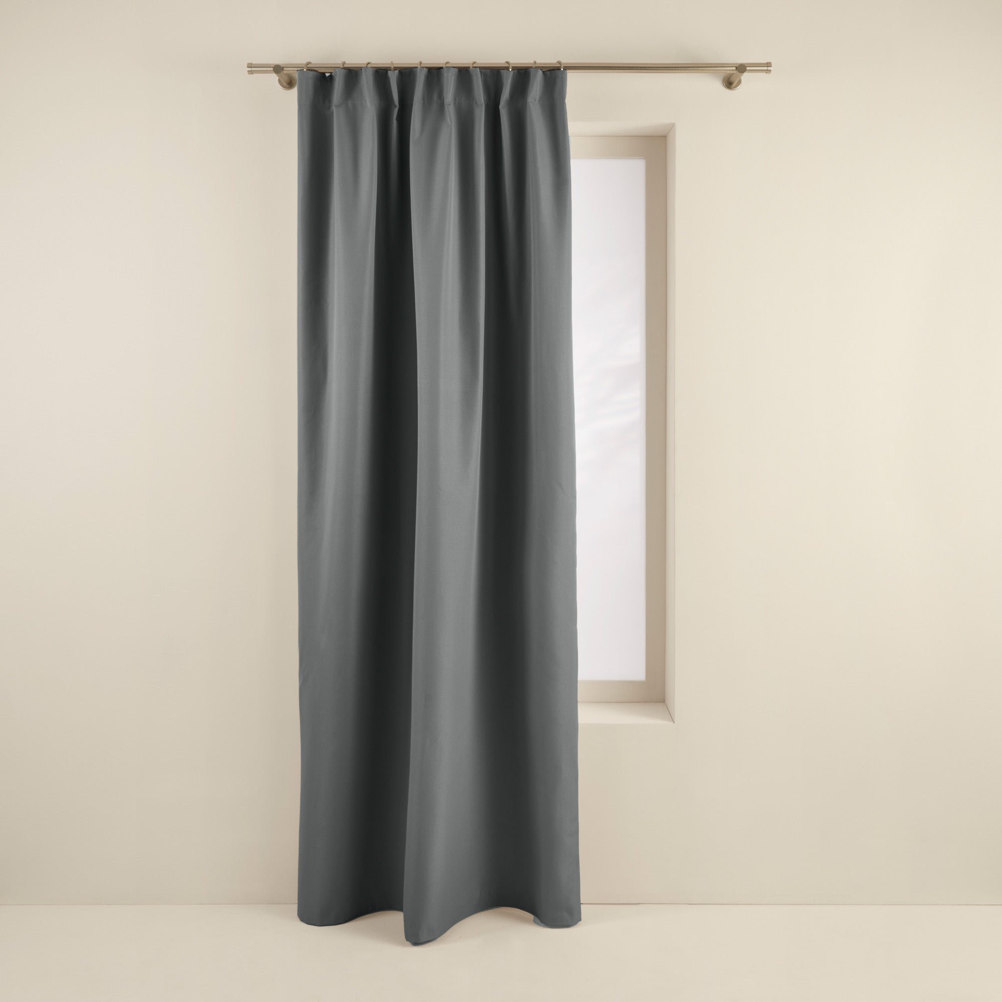 OCCULTANT - Blackout curtain with gathering tape MADURA Grey