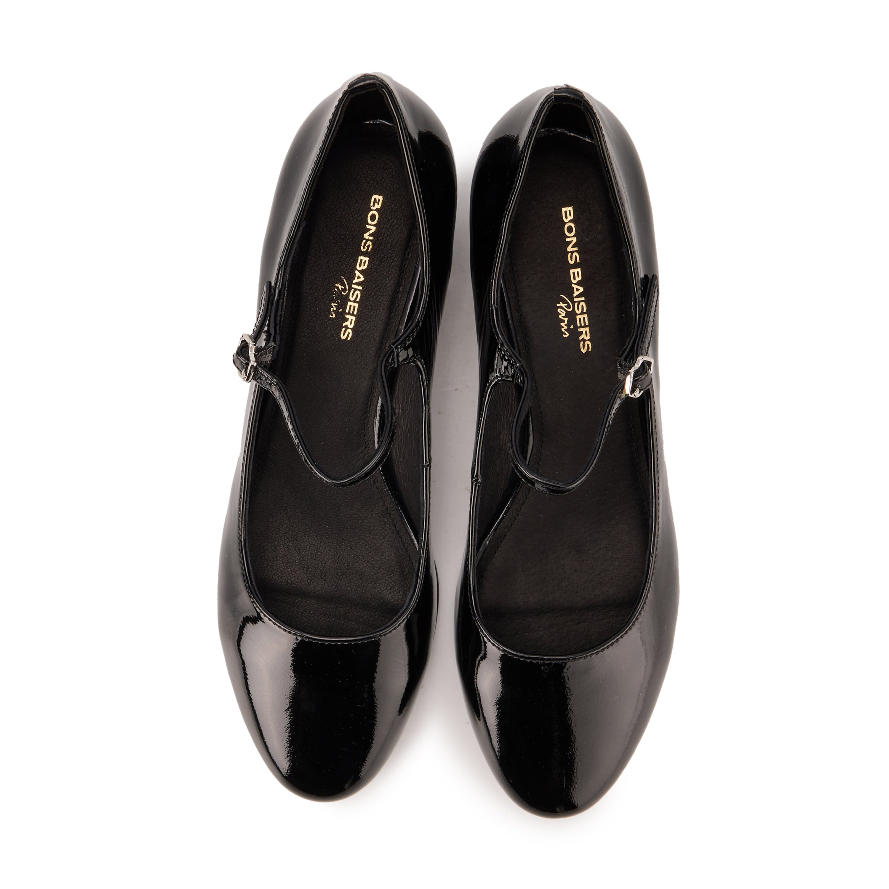 Leather Mary Janes BONS BAISERS PARIS Black