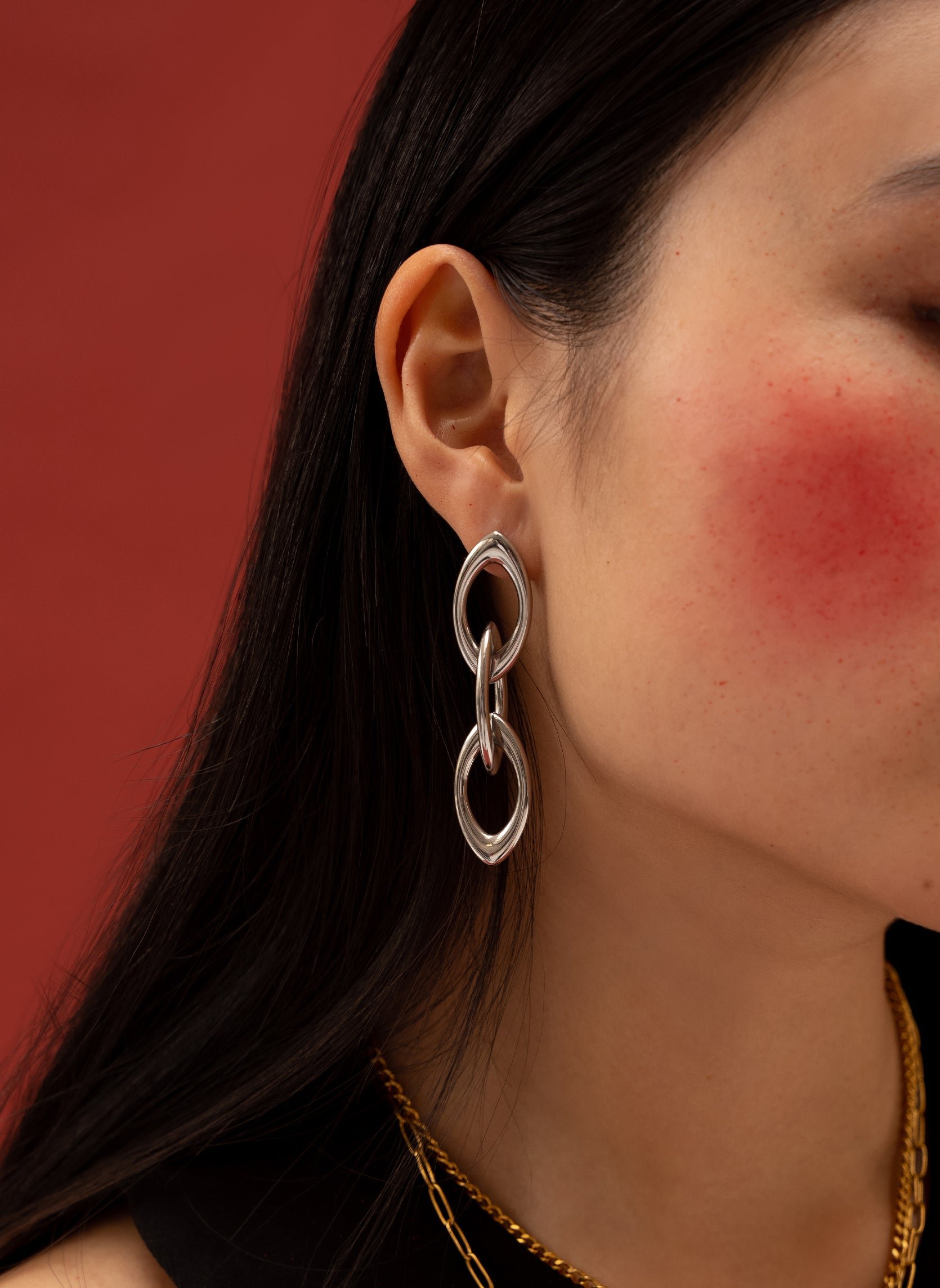 Dangling earrings AEC Paris Golden