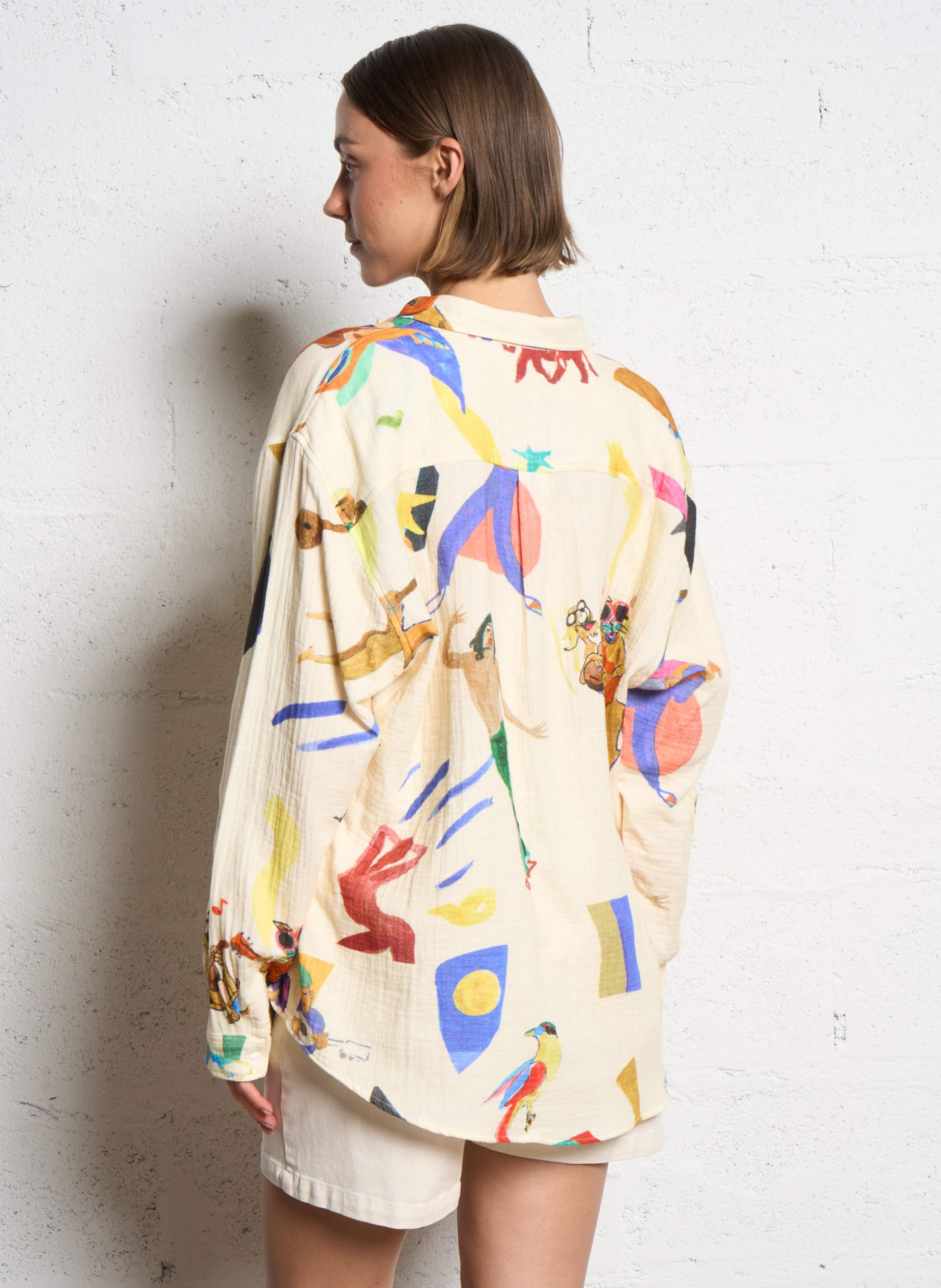 Capri plain oversized shirt G.KERO Multicolored