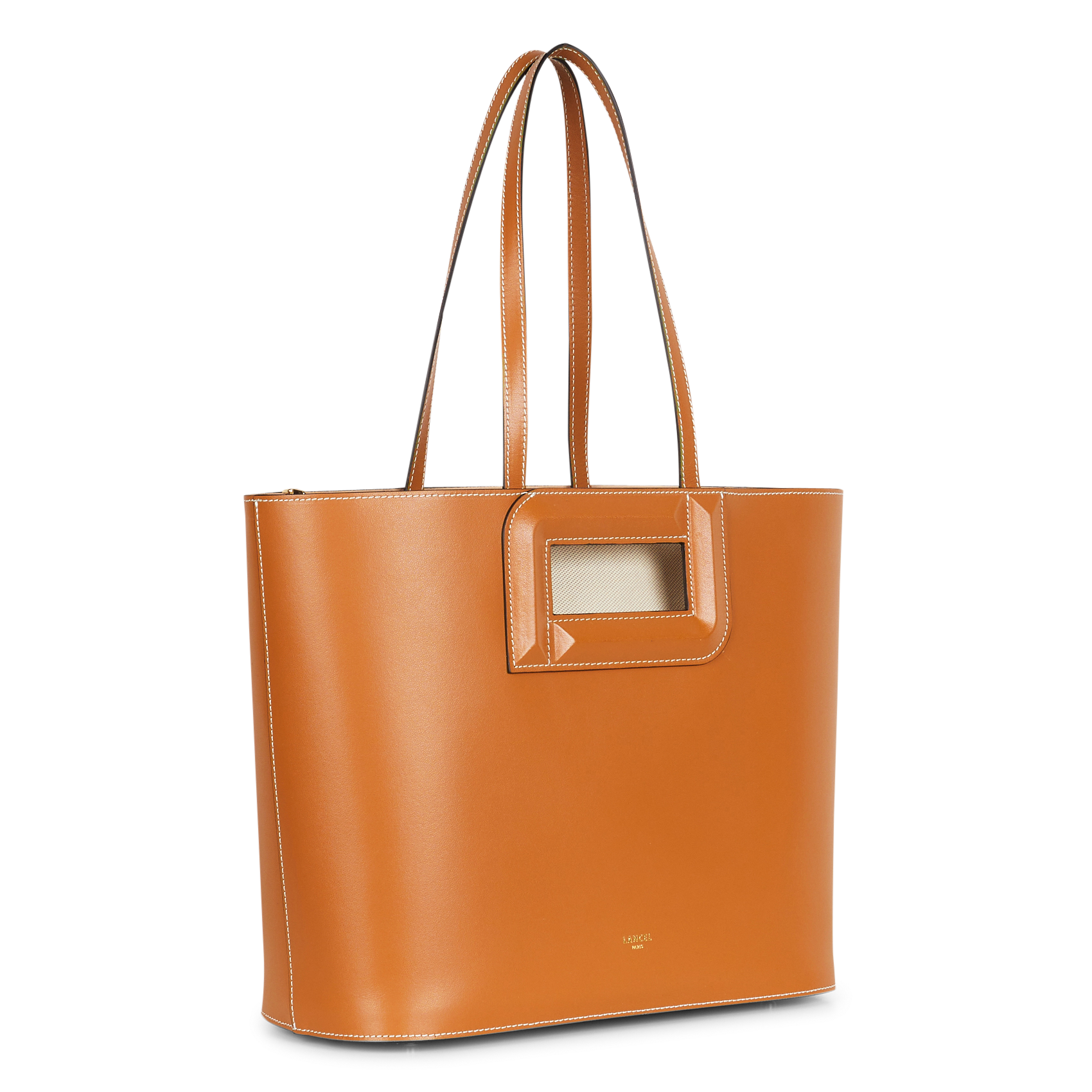 Cabas en cuir LANCEL Beige