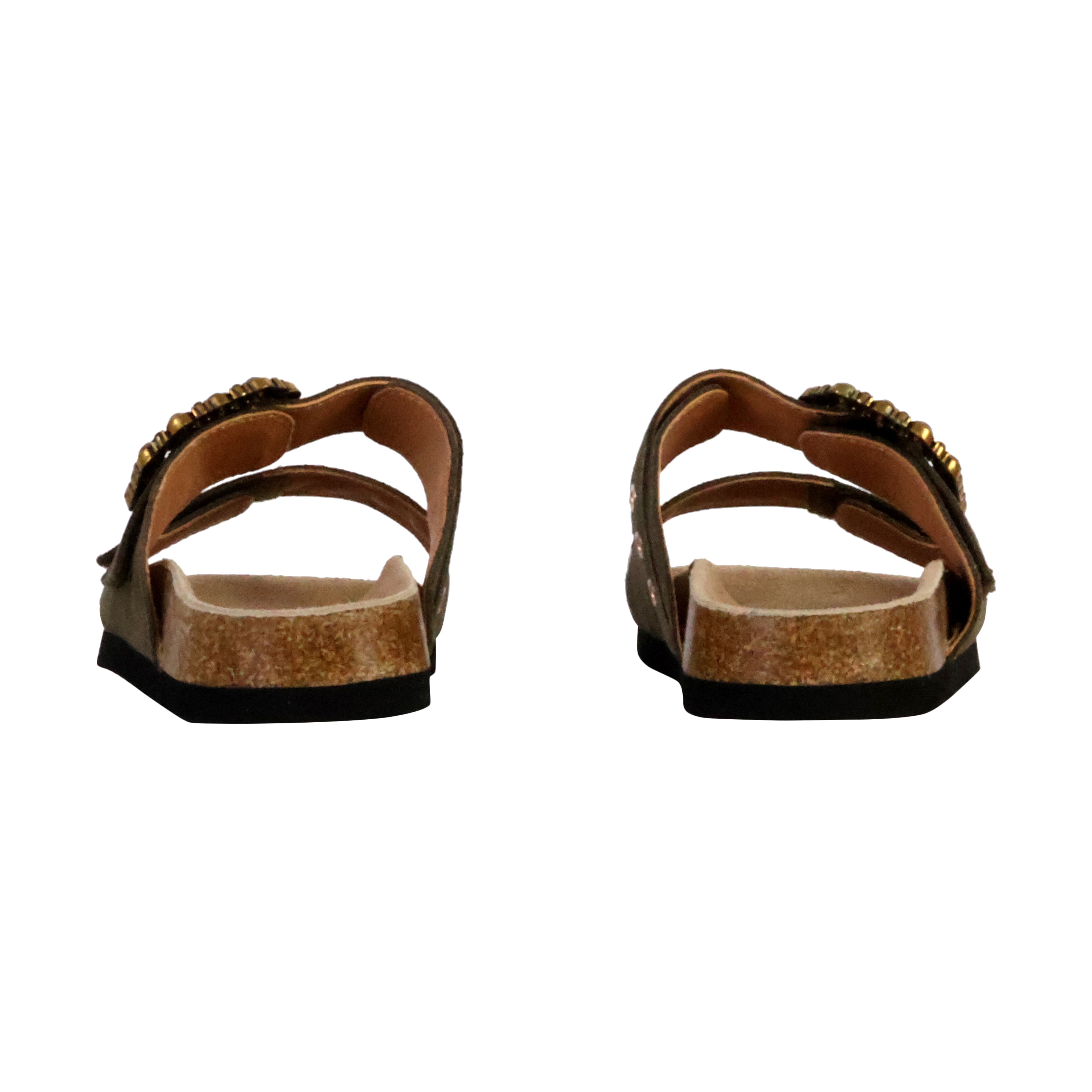 Leather Luna Mules EMILIE KARSTON Khaki