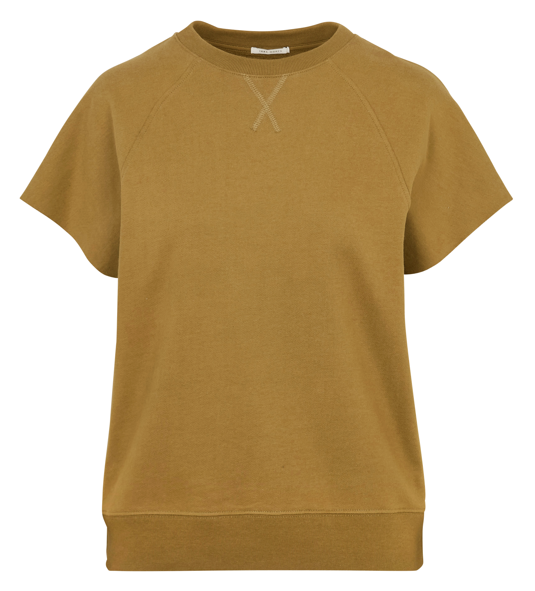 Sweat col rond en coton IKKS Kaki