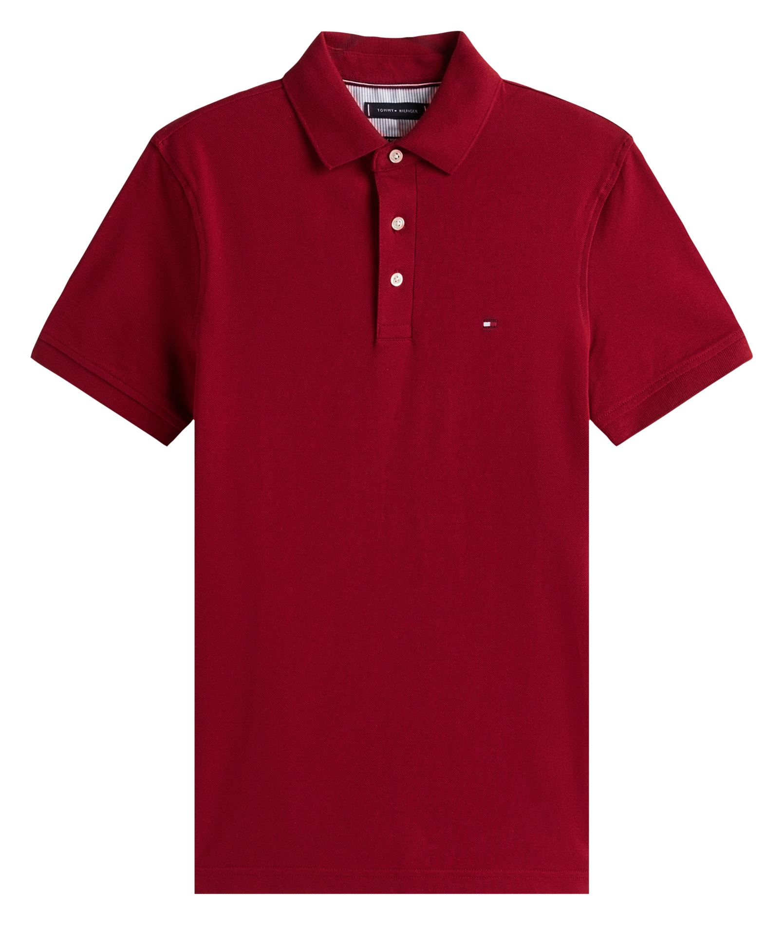Slim-fit organic cotton polo shirt TOMMY HILFIGER Red
