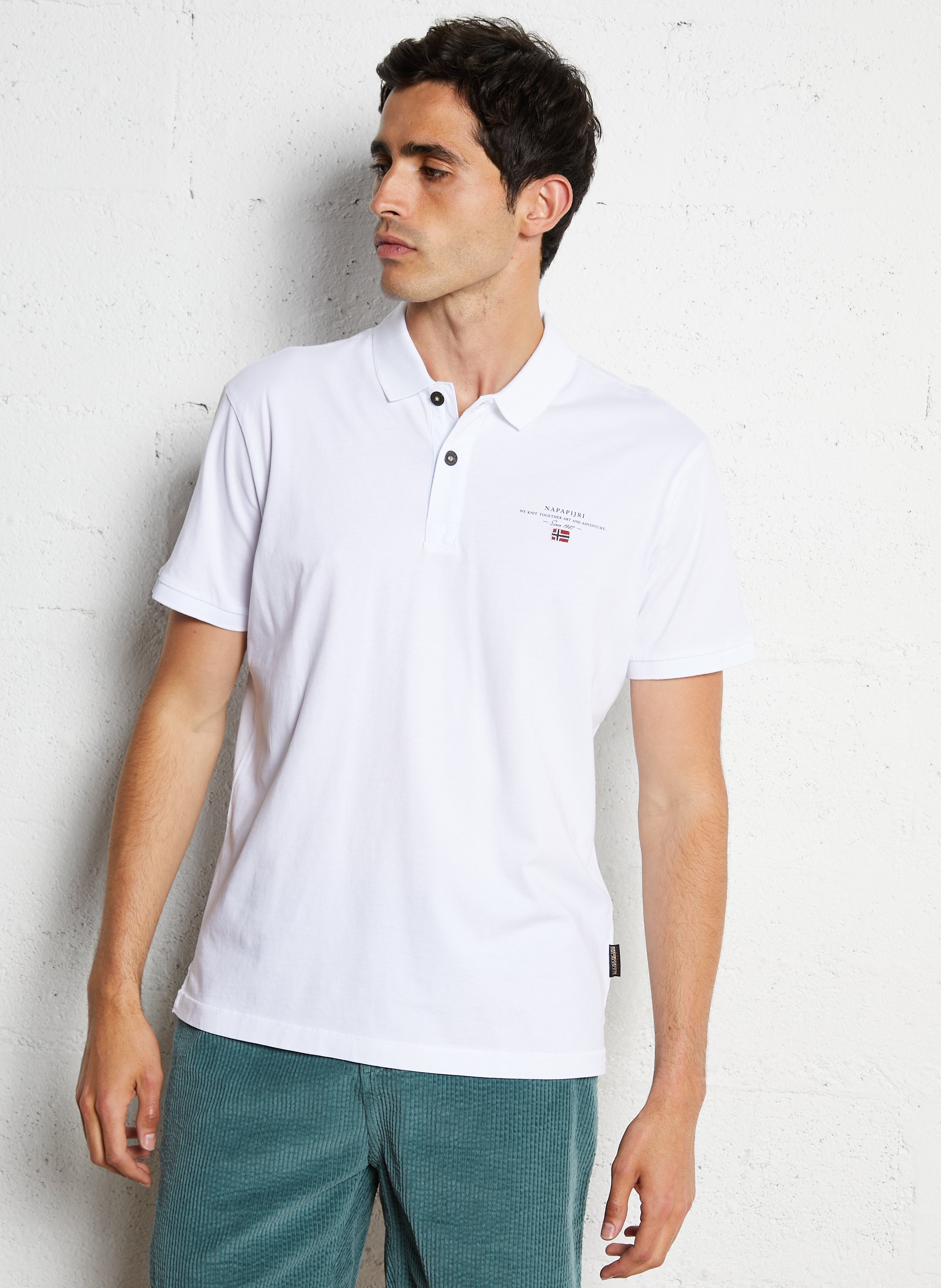 Polo regular fit en coton NAPAPIJRI Blanc
