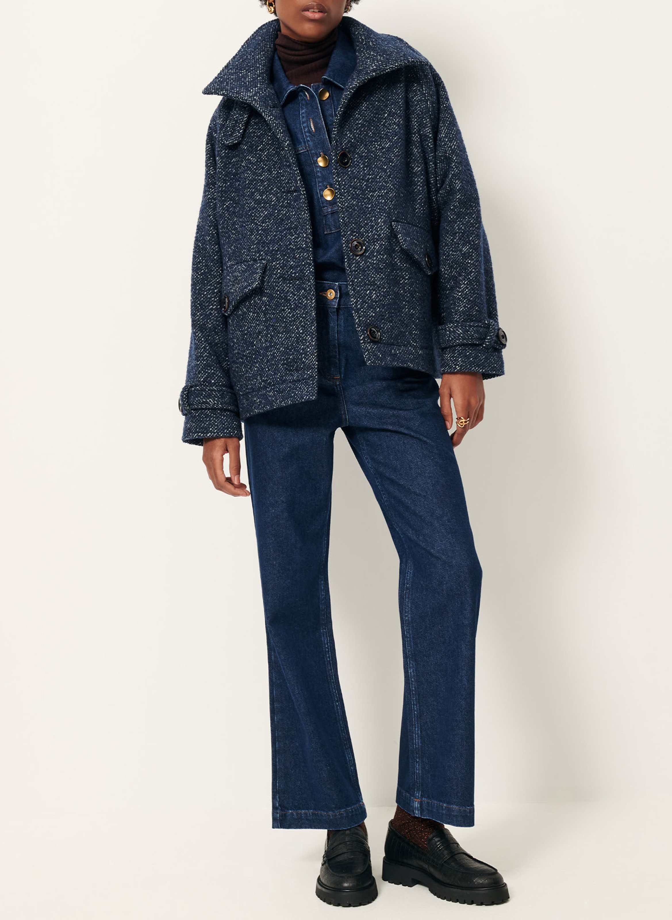 Veste oversize col montant SESSUN Bleu