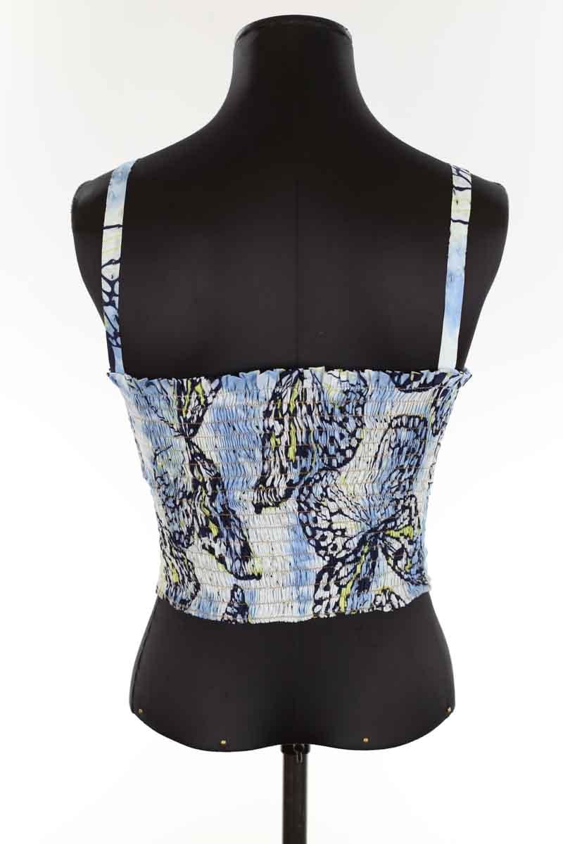 Sleeveless cotton top KENZO - SECONDE MAIN Blue