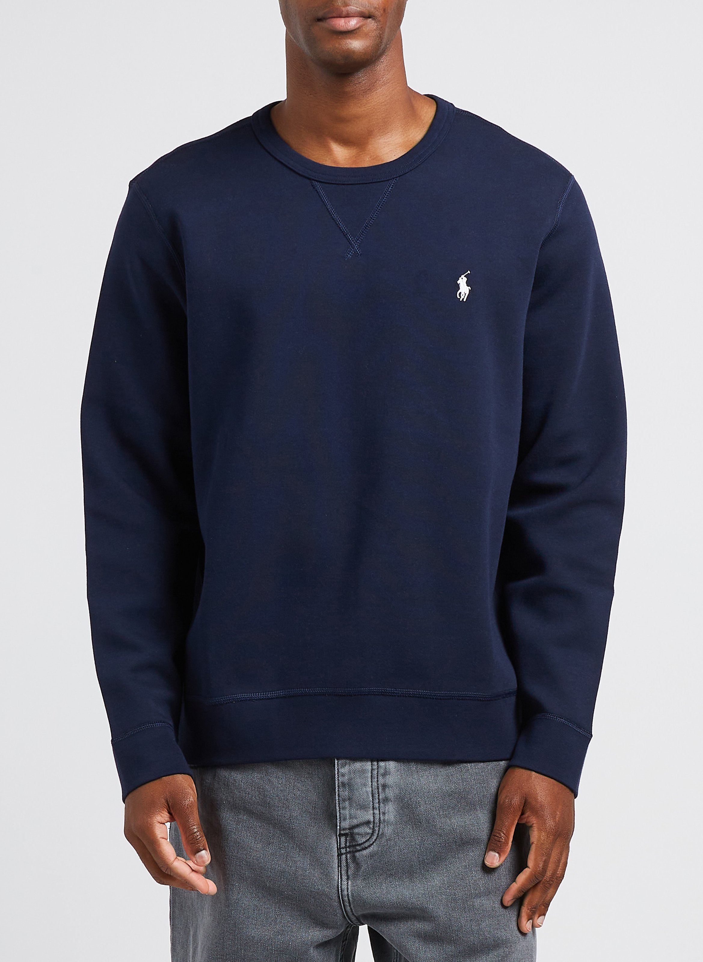 Sweater met hoog sluitende, ronde hals en geborduurd logo POLO RALPH LAUREN Blauw