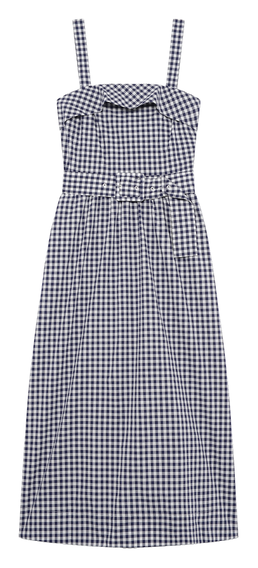 Checked midi dress CAROLL Blue