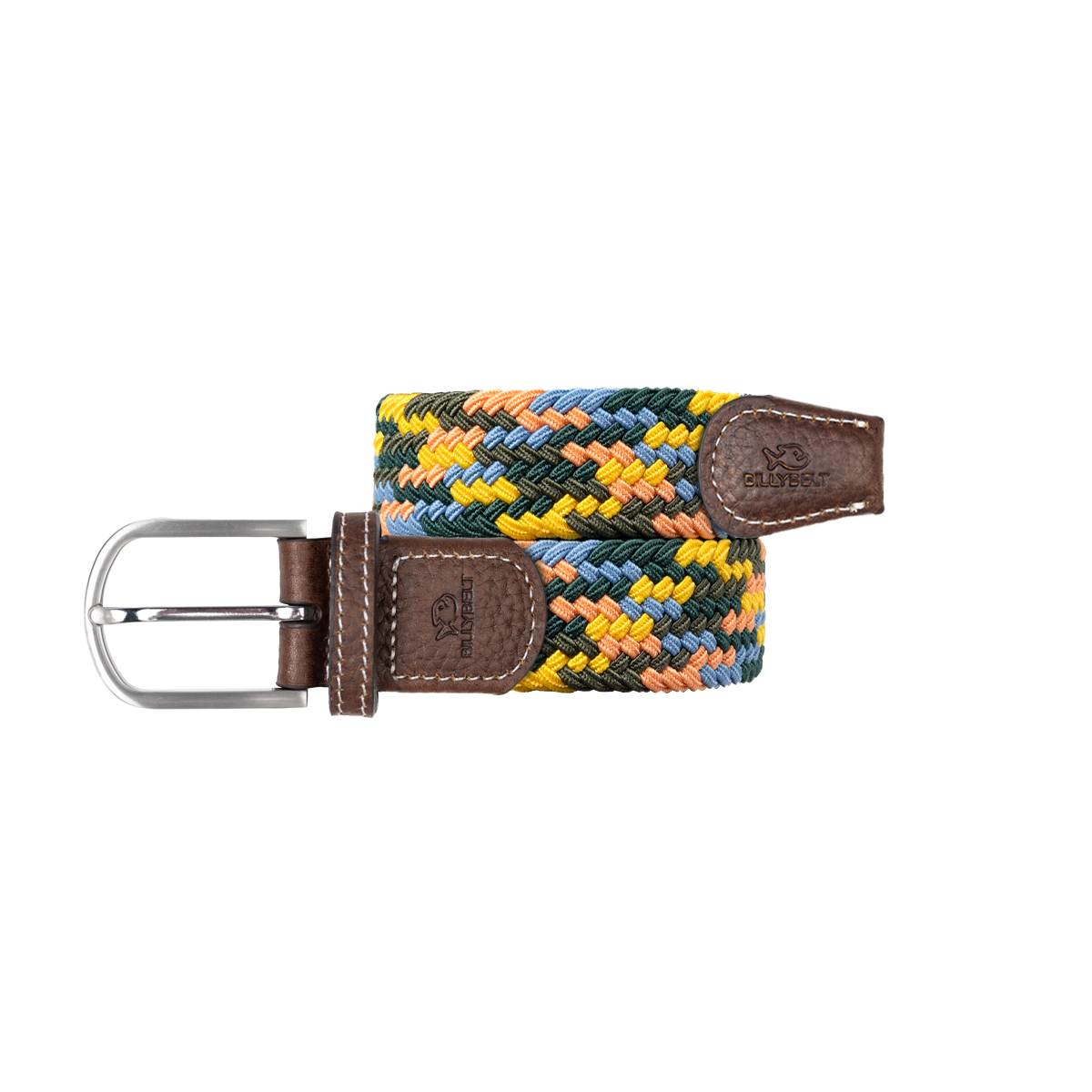 Multicolored braided elastic belt BILLYBELT Multicolored
