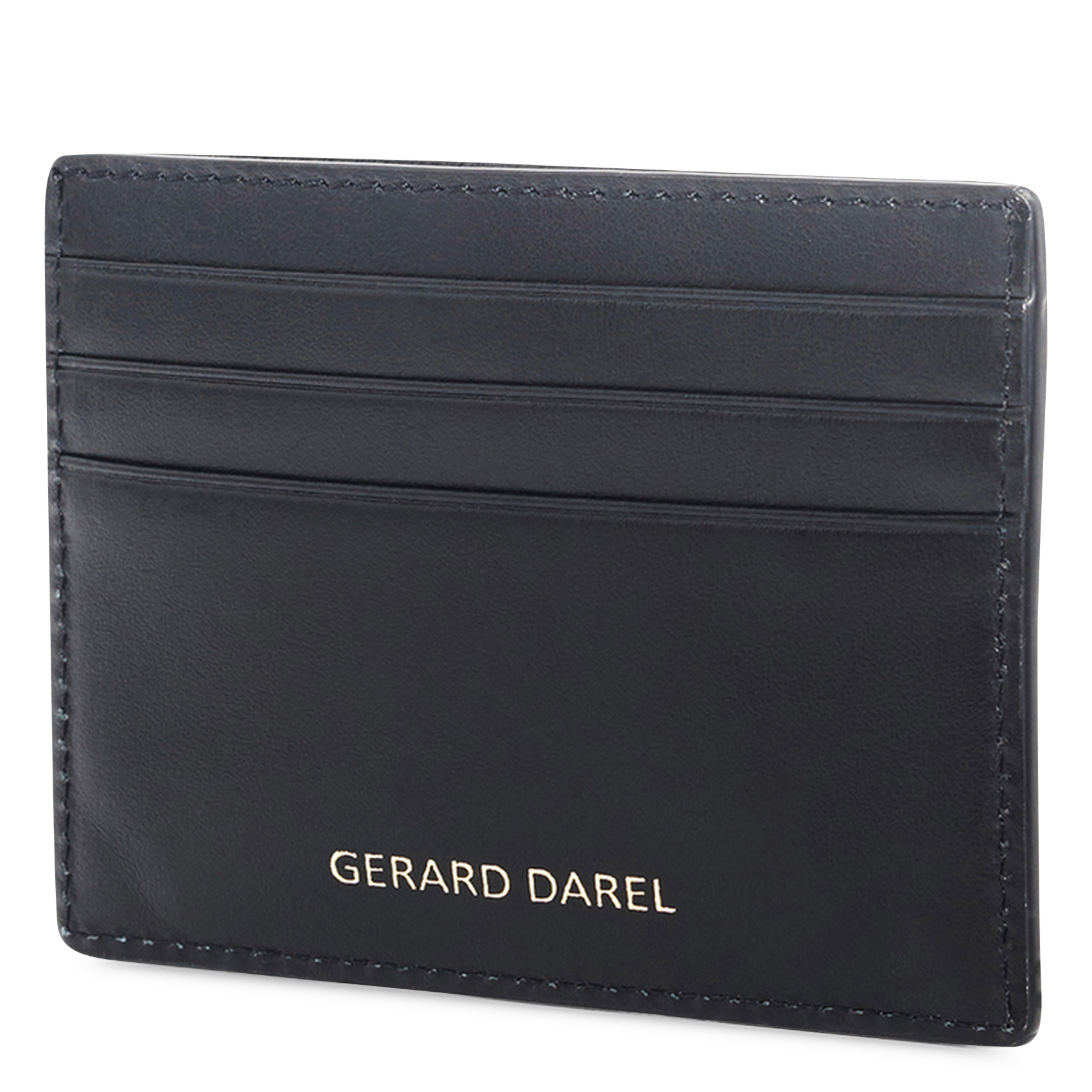 Porte-cartes en cuir uni GERARD DAREL Noir