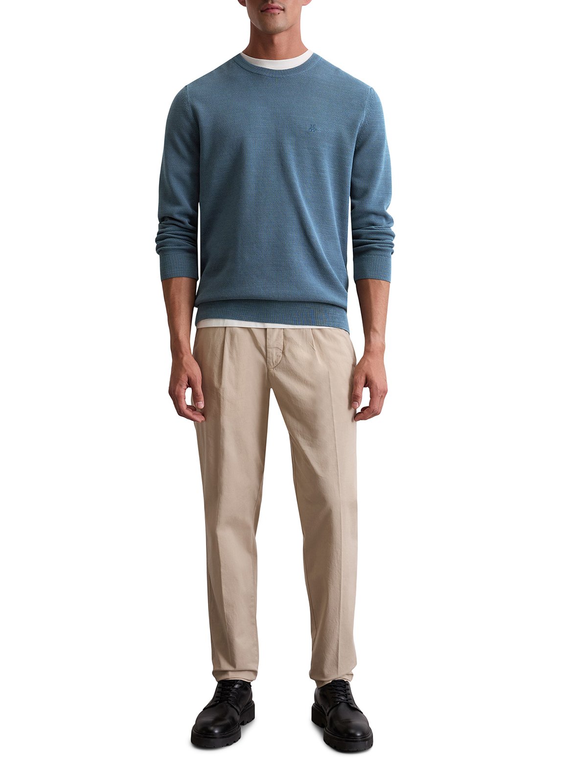 Pull droit en coton MARC O'POLO Bleu