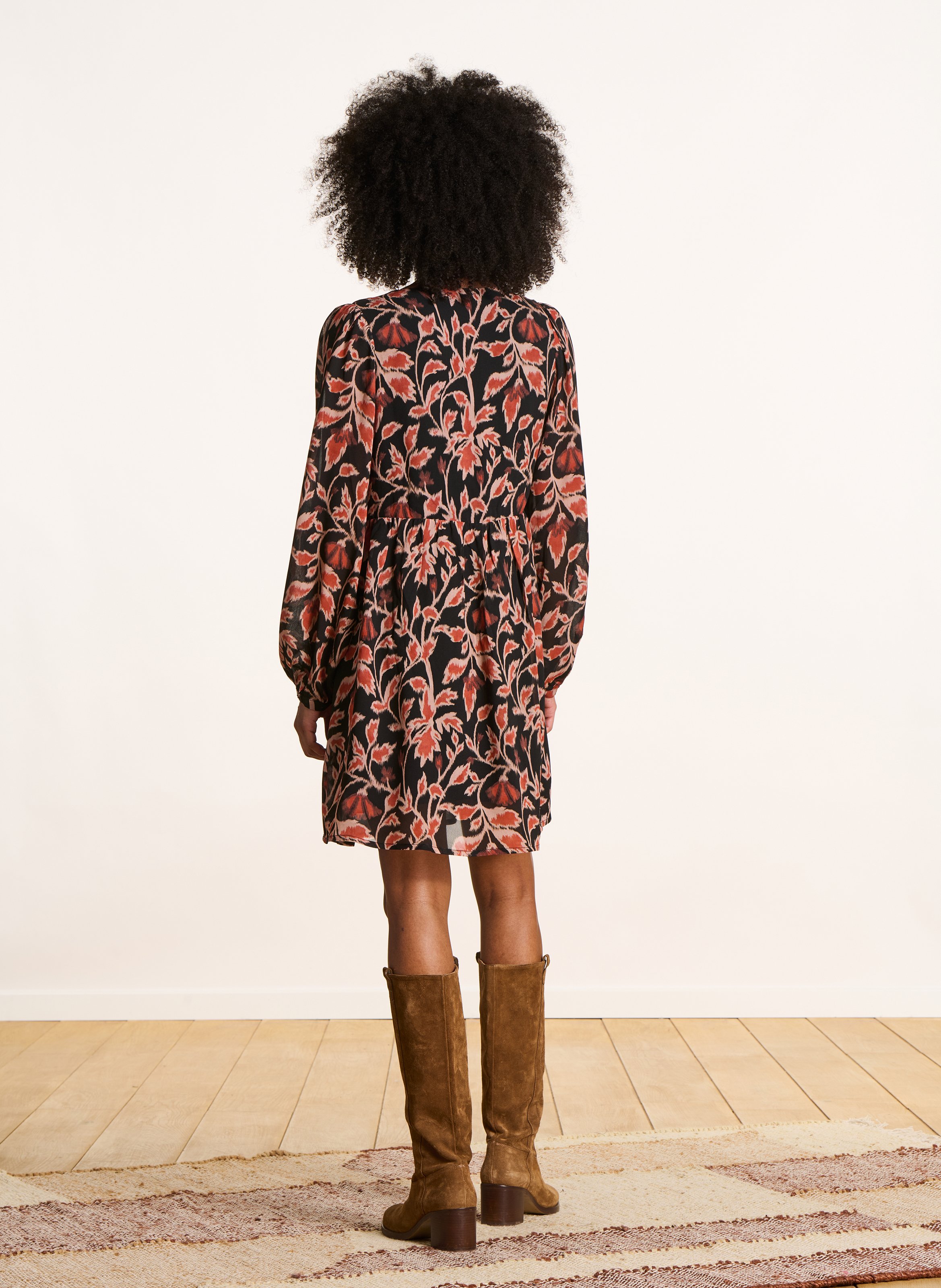 Robe courte col V  LA FEE MARABOUTEE Multicolore