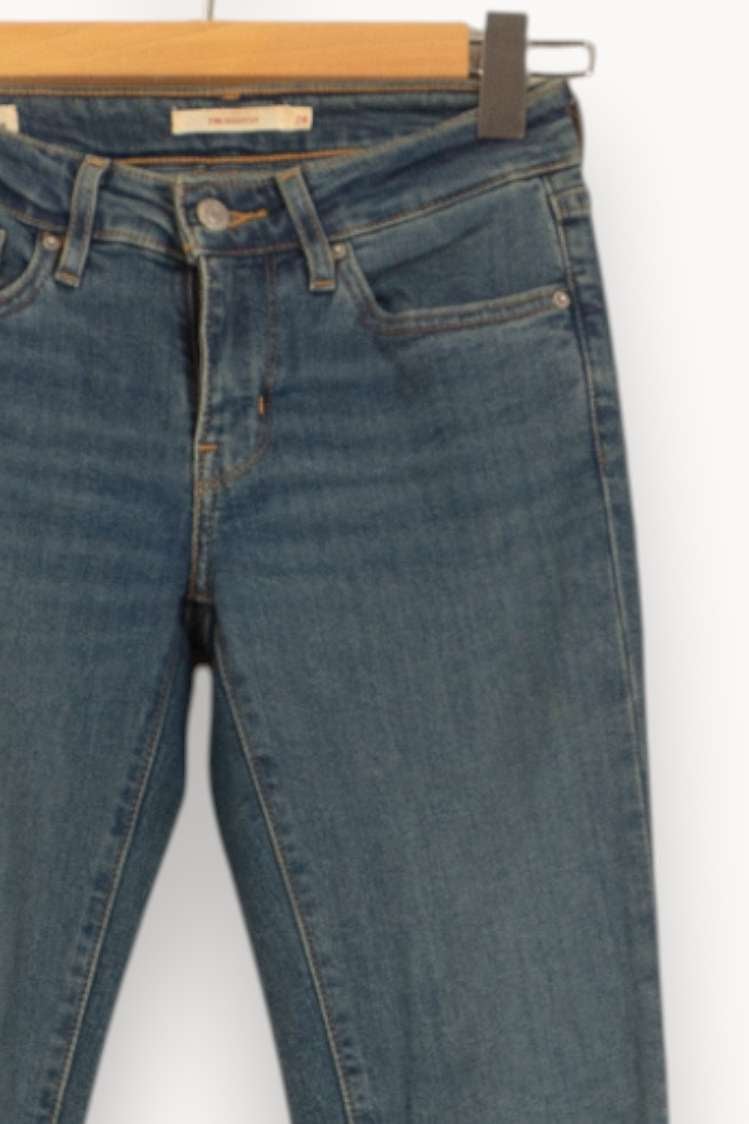 Cropped slim jeans with studs LEVI'S - Seconde main Blue